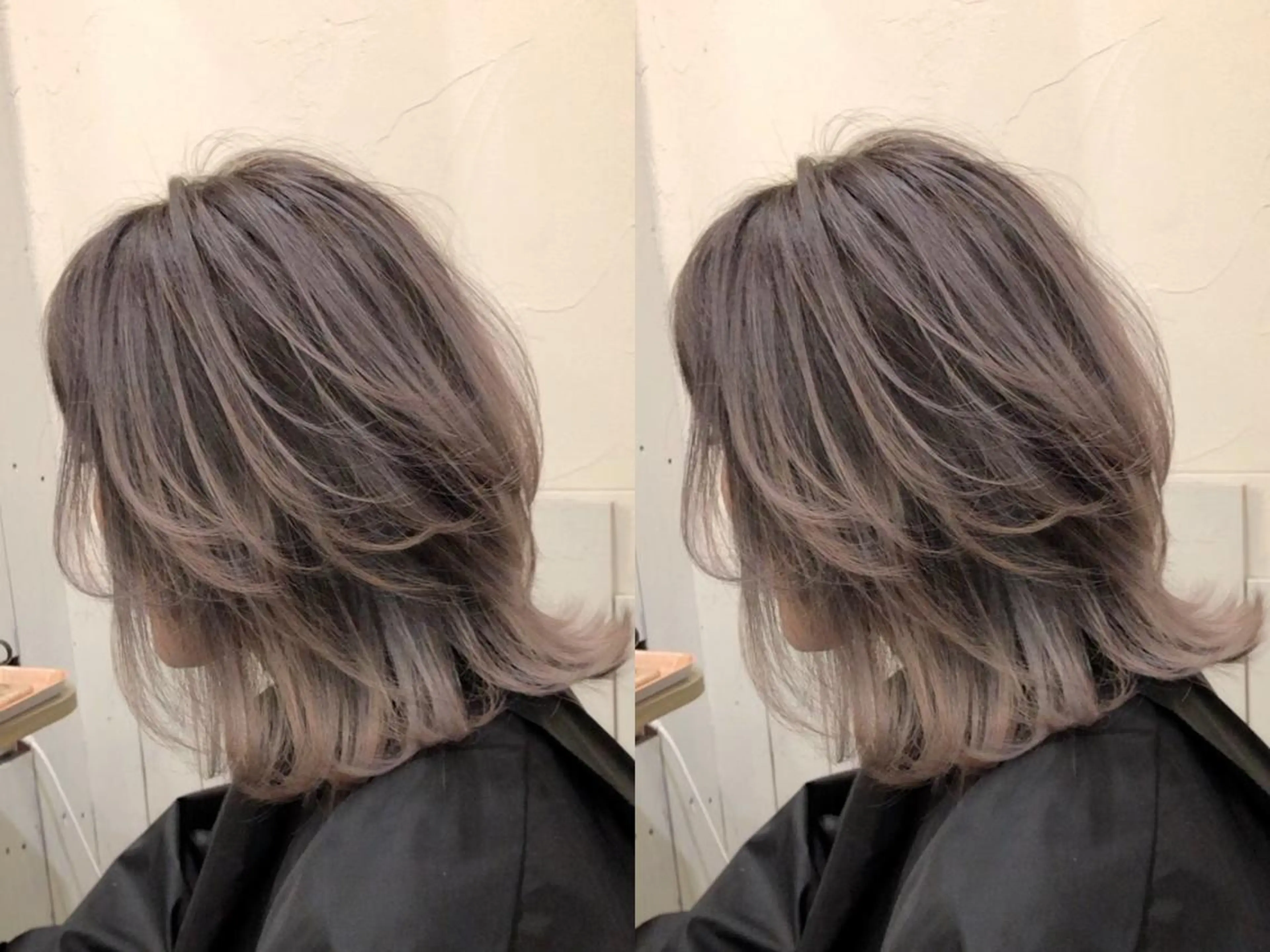 ミディアム カット ヘアカラー 韓国レイヤー外国人風 透明感カラー髪質改善のヘアスタイル