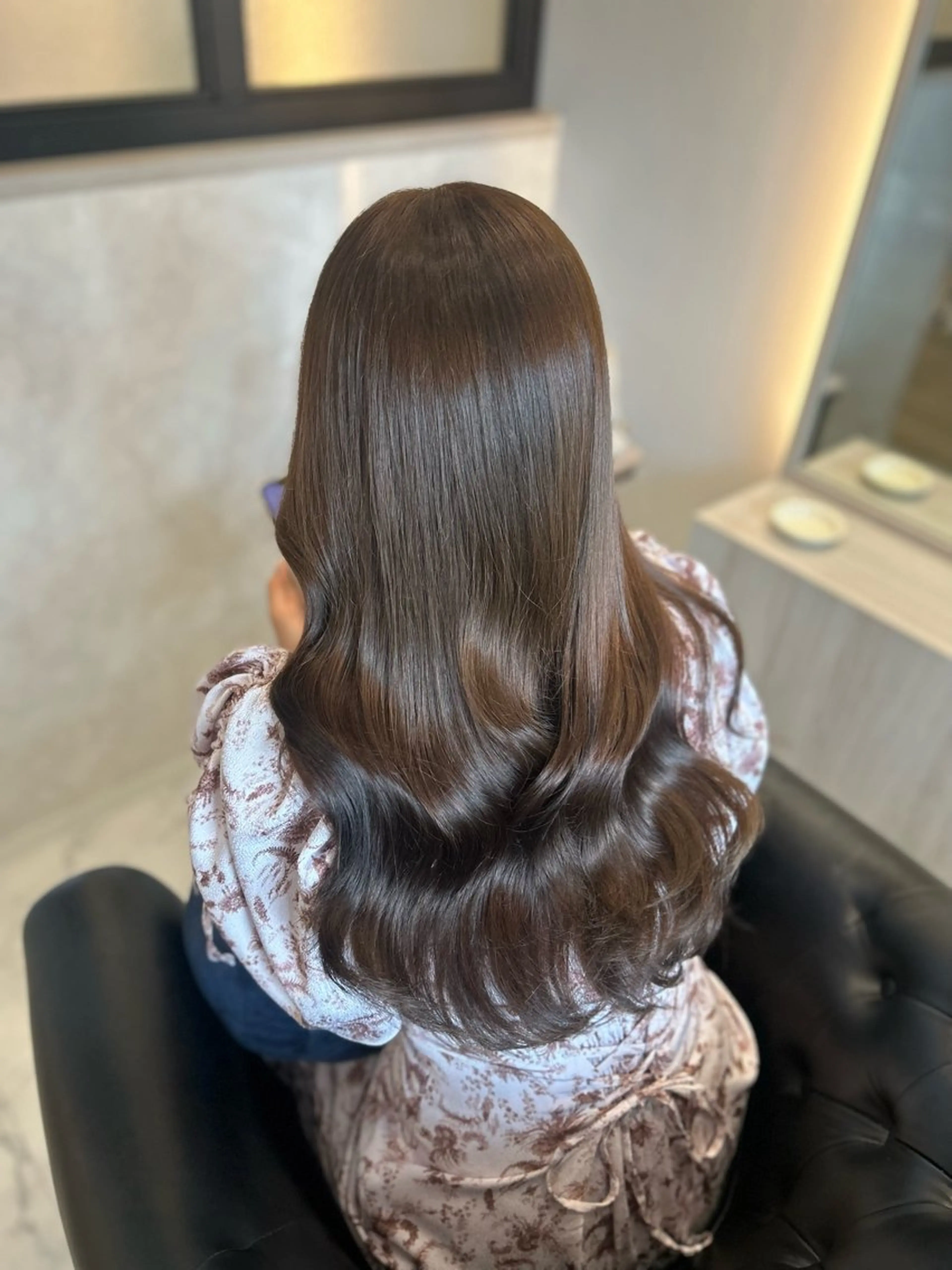 ロング カラー カット ヘアカラー トリートメント &chaLme   心斎橋所属・emi/髪質改善/ 韓国風/艶カラーのヘアスタイル