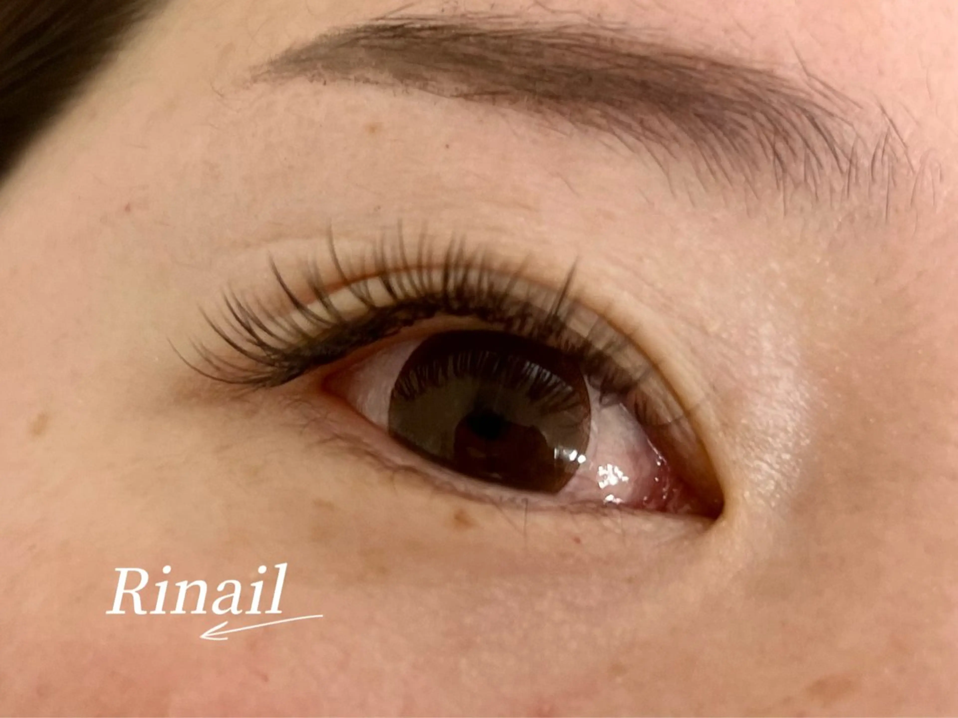 マツエク・マツパ バインドロック フラットラッシュ ナチュラル パリジェンヌラッシュリフト まつげパーマ YK Rinのネイルデザイン