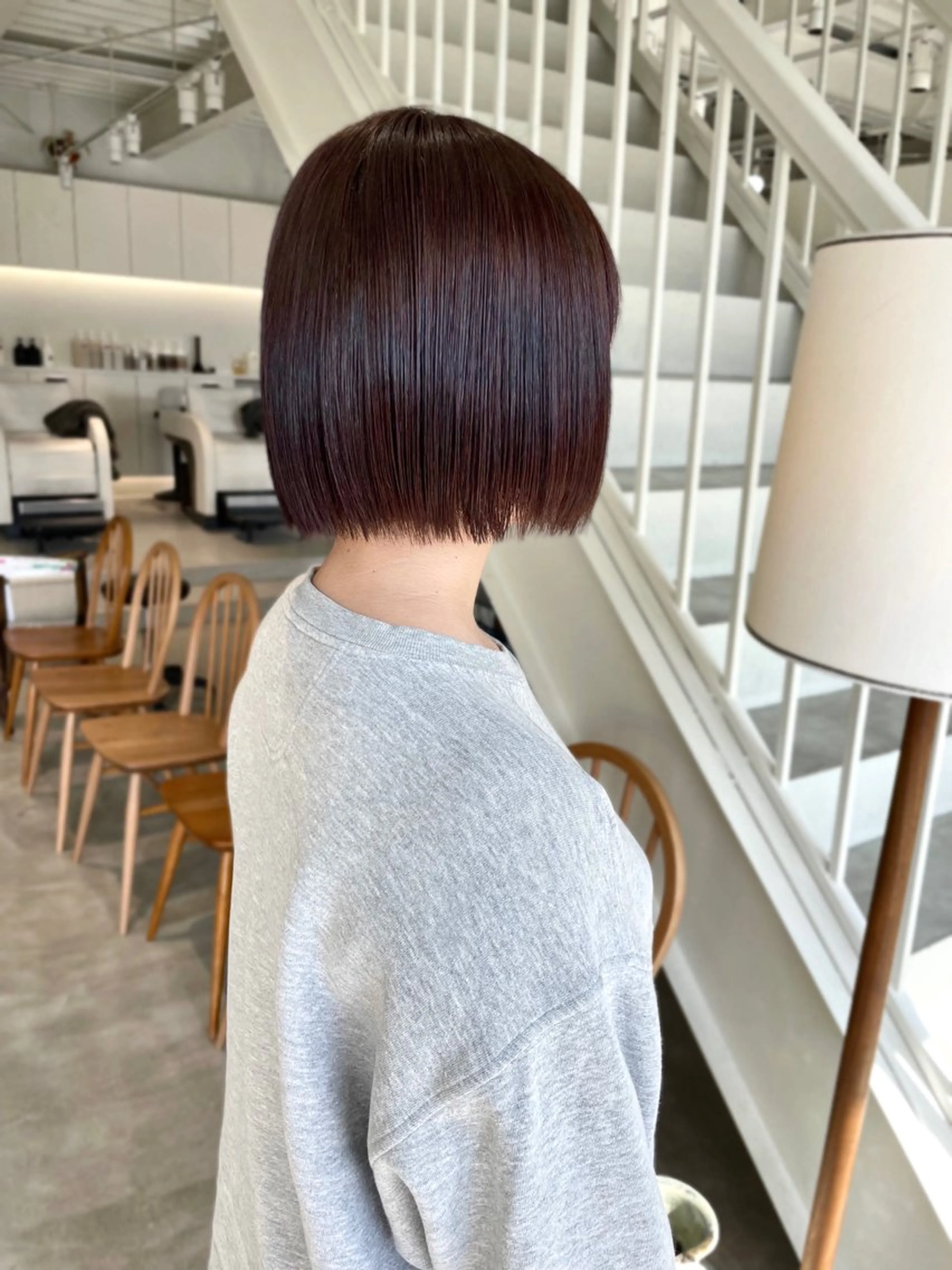 ショート カラー ヘアカラー 林 千聖のヘアスタイル