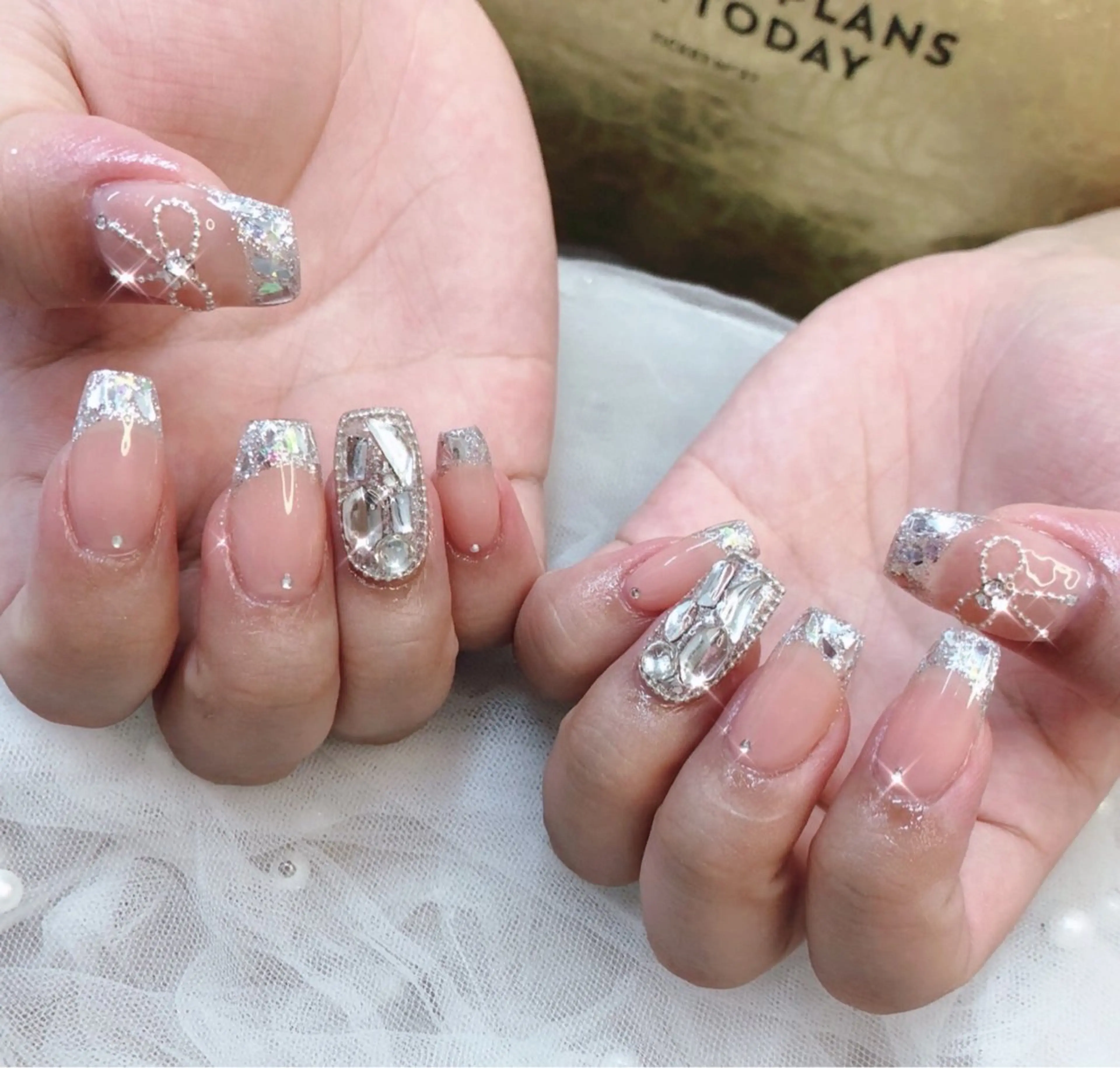 ネイル ブルー フットネイル ジェルネイル ハート 韓国ネイル ハンドネイル ハンドケア 大門浜松町 ネイルのネイルデザイン