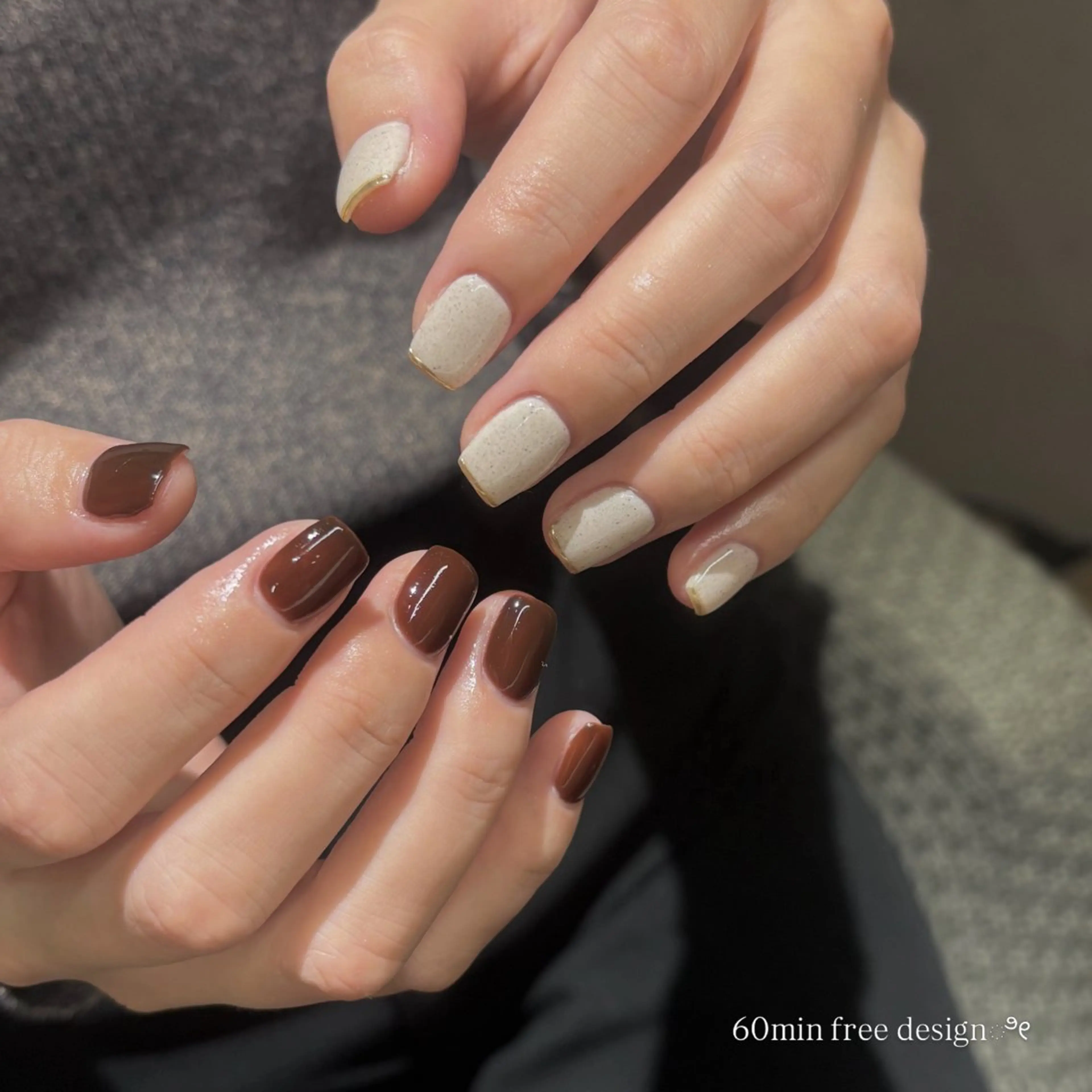 ネイル ハンドネイル ‎🤍透け艶𐙚 ICHIKAのネイルデザイン