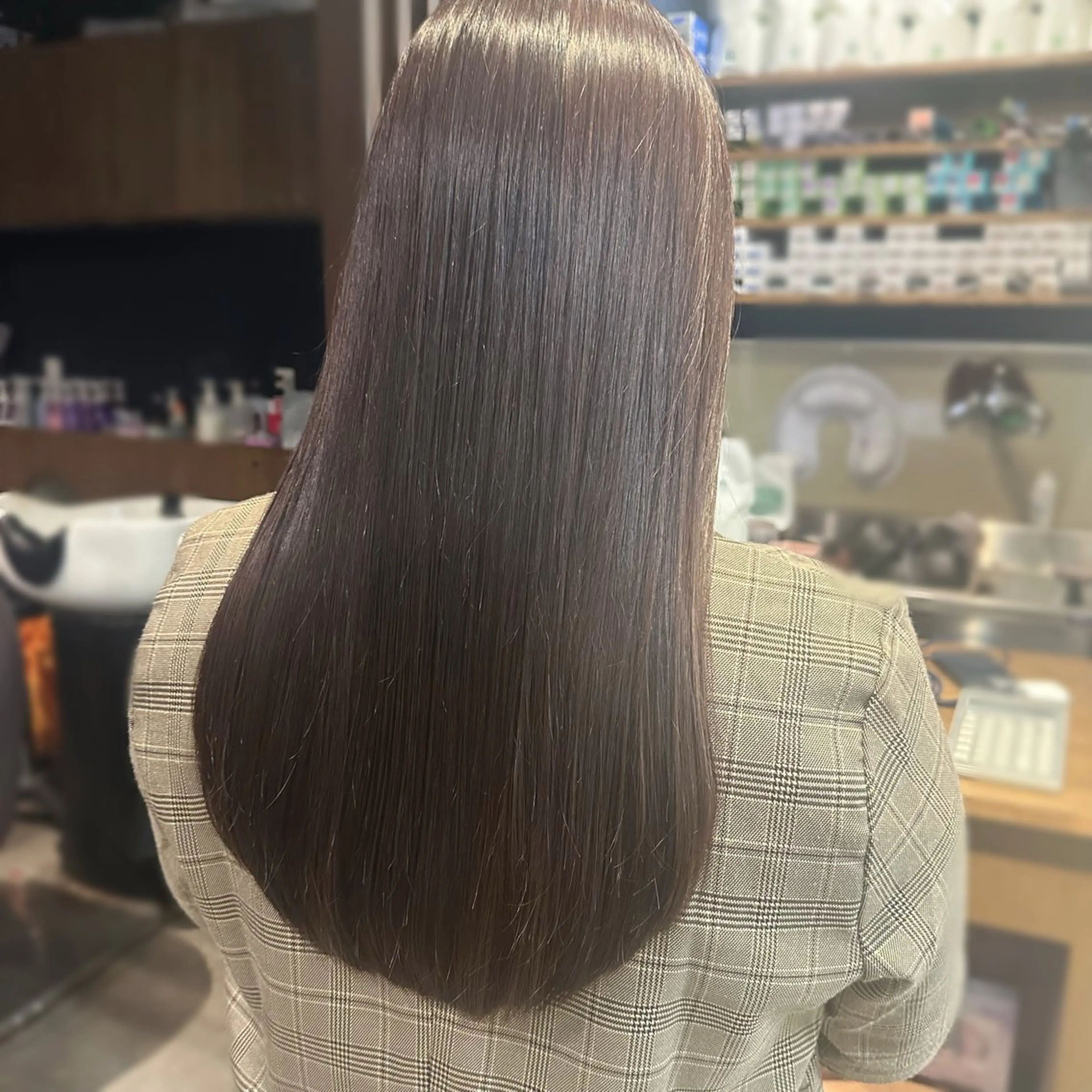 セミロング ヘアアレンジ 縮毛矯正 縮毛矯正+モテカラー 🎀✨mihoのヘアスタイル