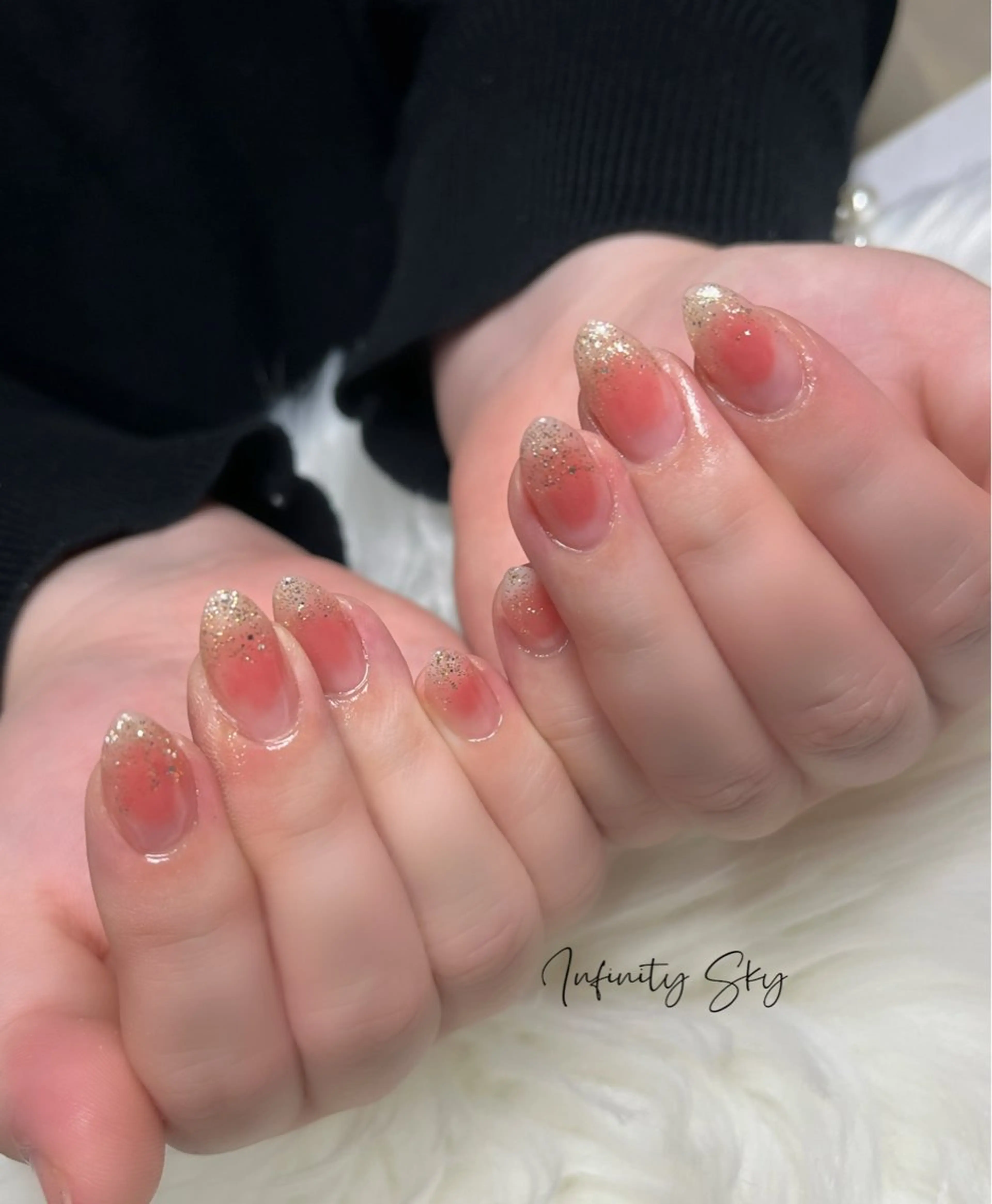 ネイル チークネイル 春ネイル infinity skyのネイルデザイン