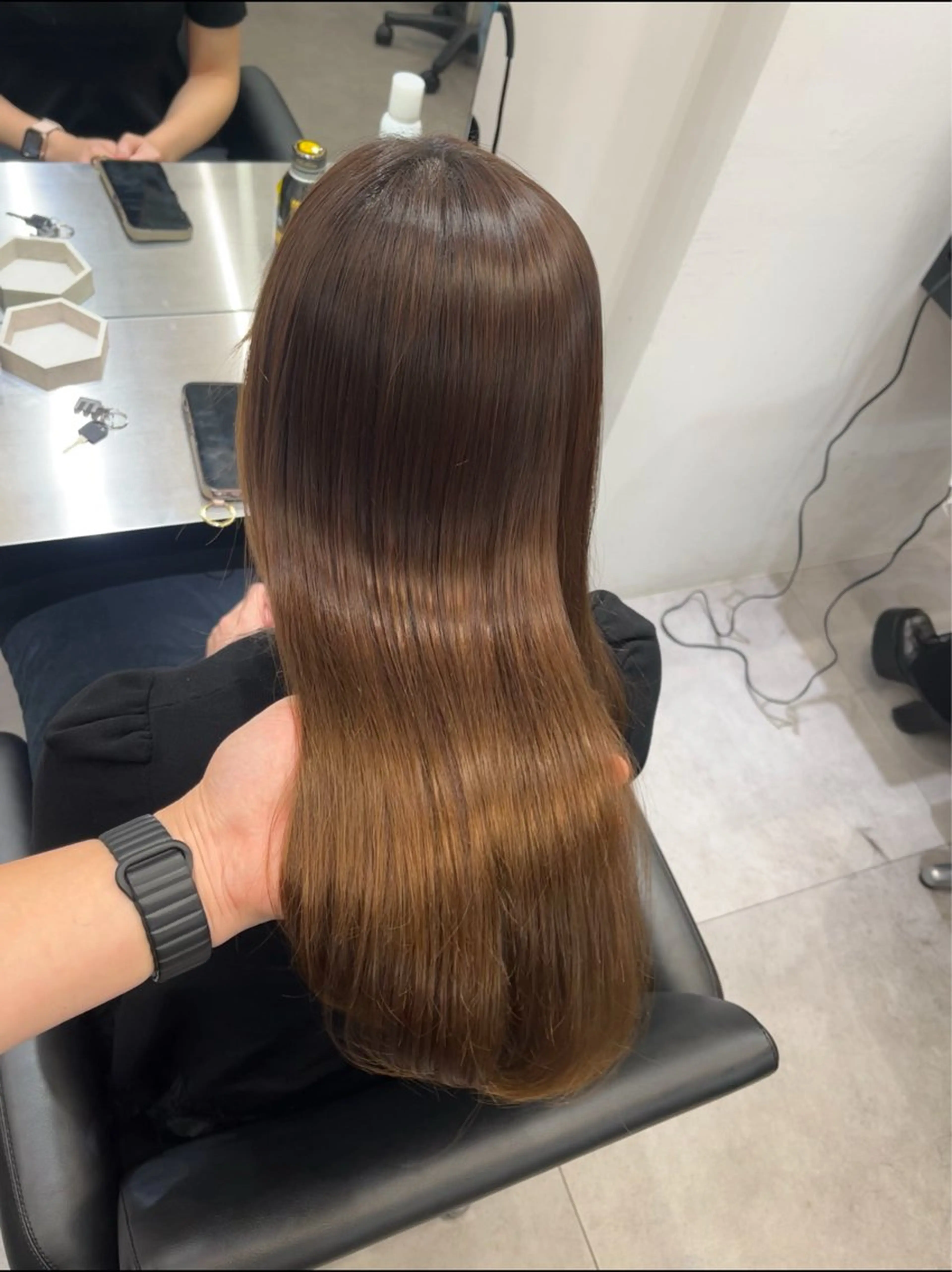 セミロング カット 縮毛矯正 トリートメント 髪質改善/縮毛矯正 梅田茶屋町/西尾祐作のヘアスタイル