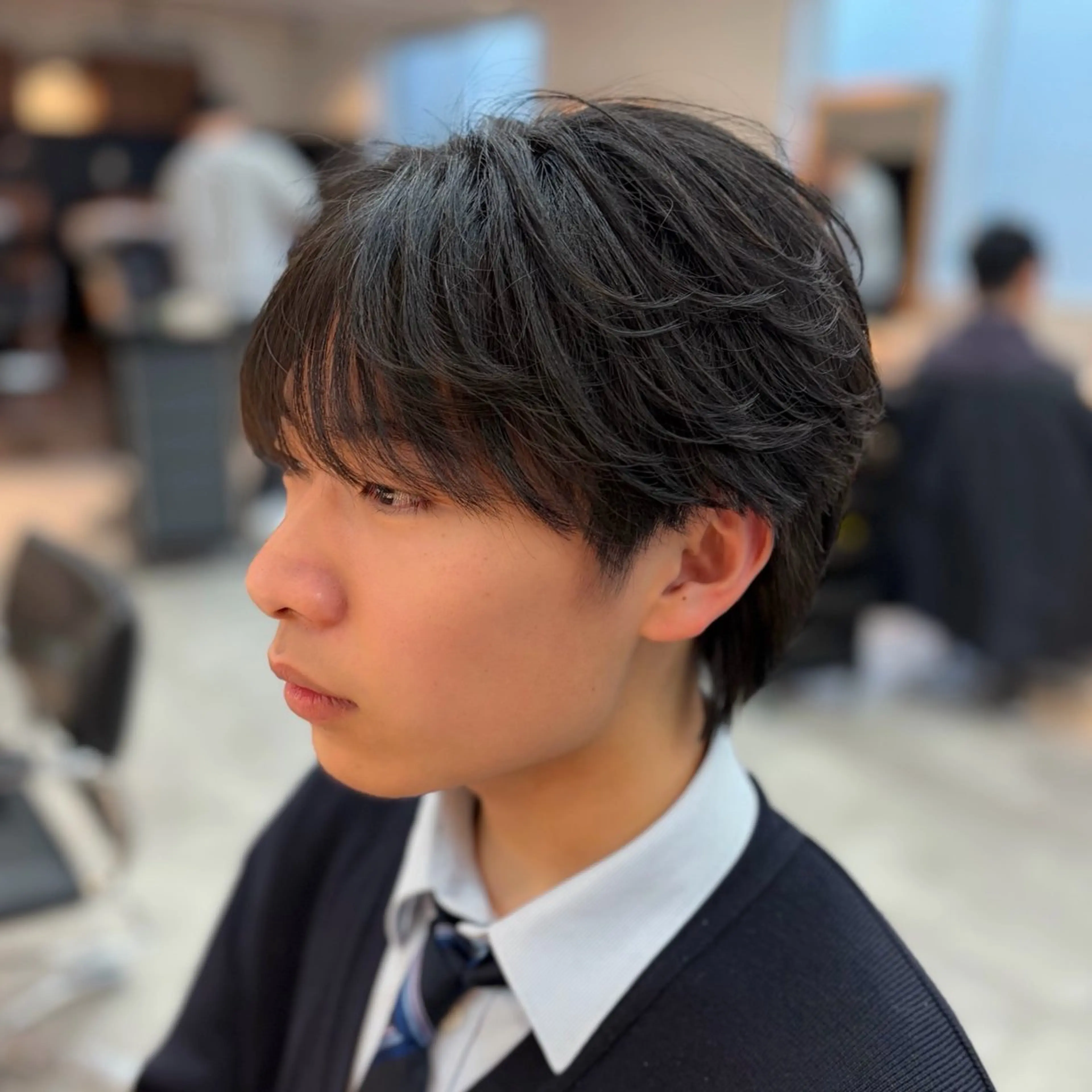 メンズ マッシュ メンズパーマ シースルーマッシュ カット ヘアセット 男の理想を叶える🔥 メンズパーマ特化｜関のヘアスタイル