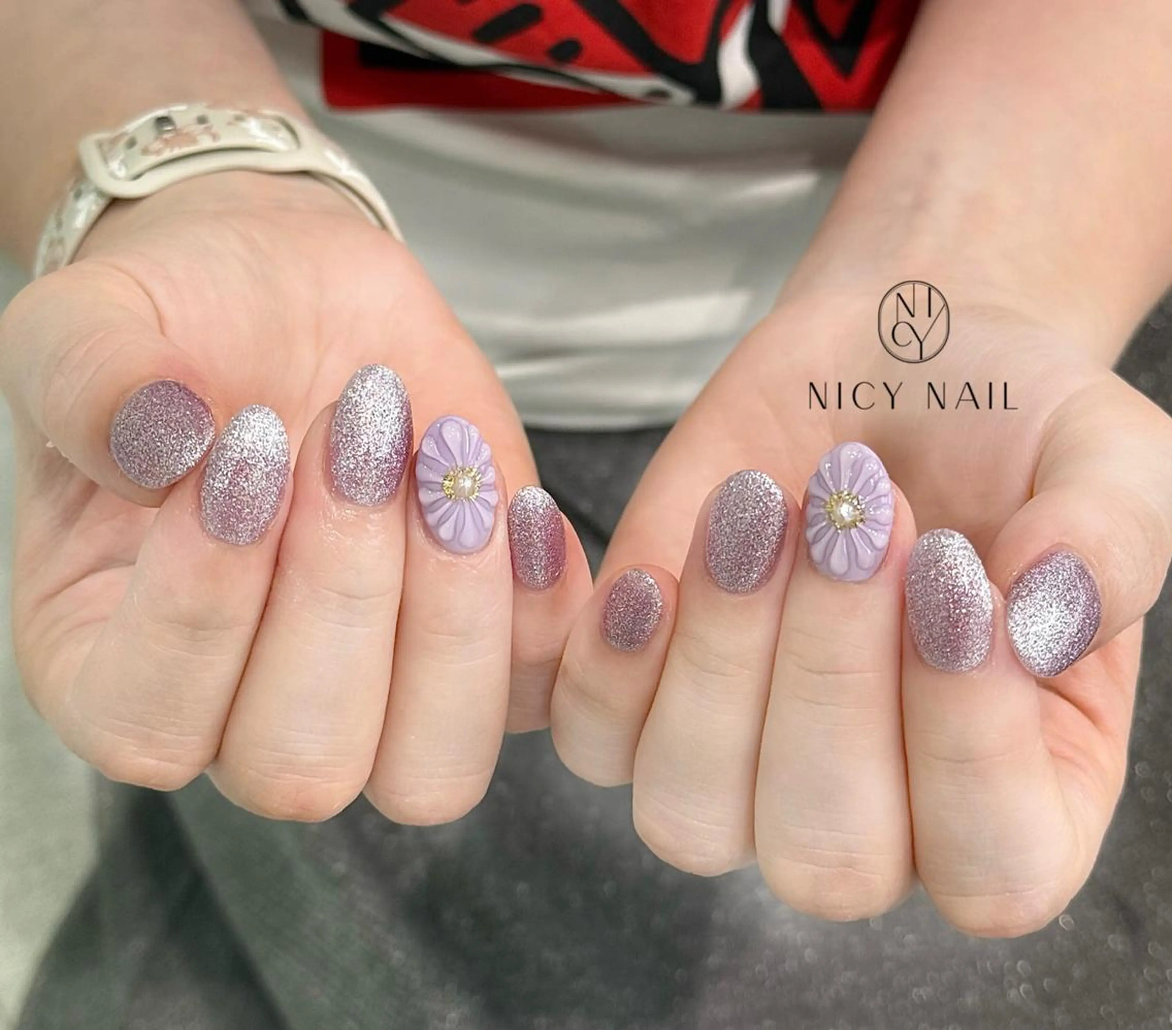 ネイル アートネイル オーロラネイル ブルー チークネイル フットネイル ハンドネイル Anna_ Nicy Nailのネイルデザイン