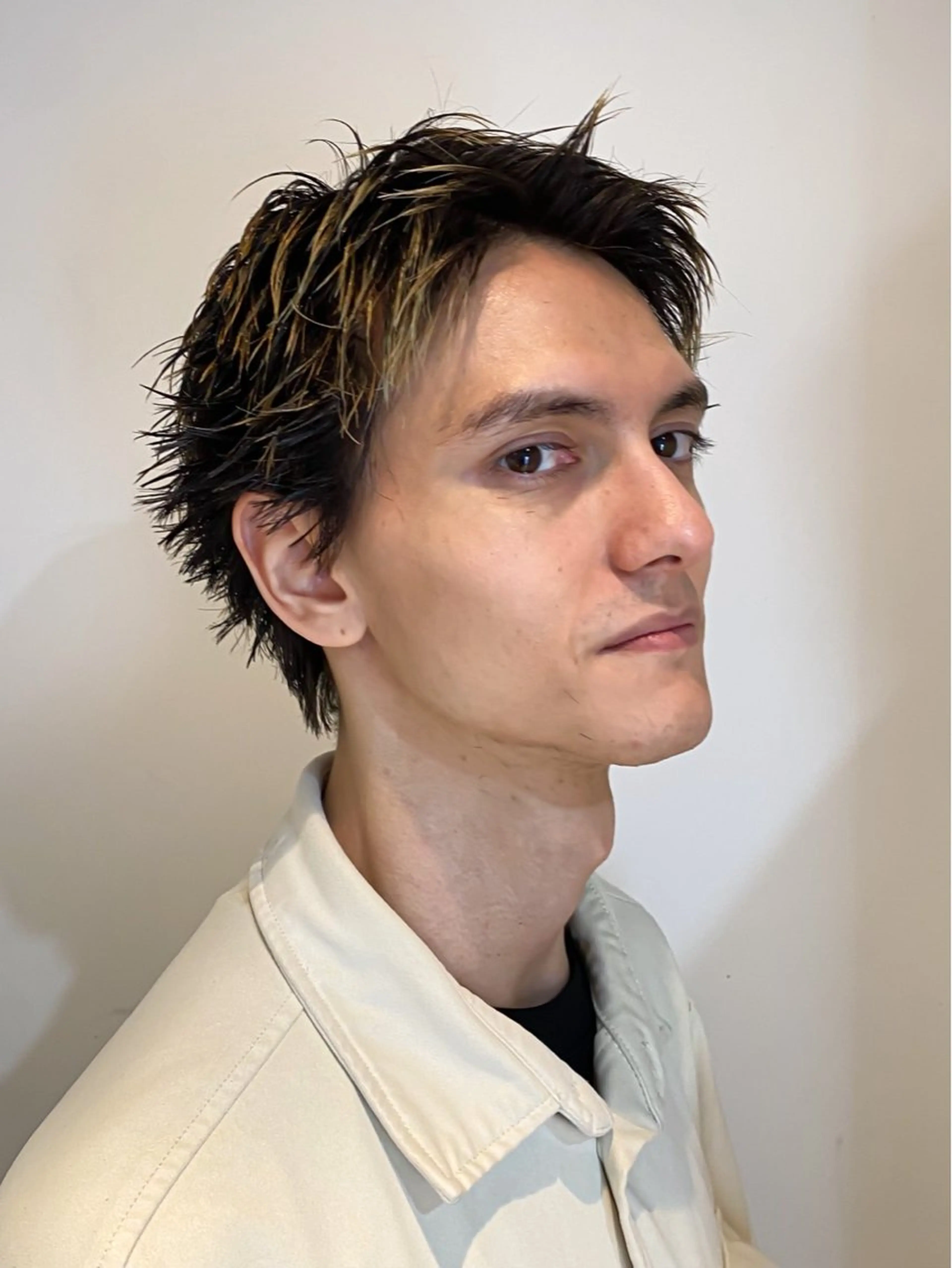 ショート カラー メンズ パーマ/ダブルカラー ブリーチ⭐️海斗のヘアスタイル