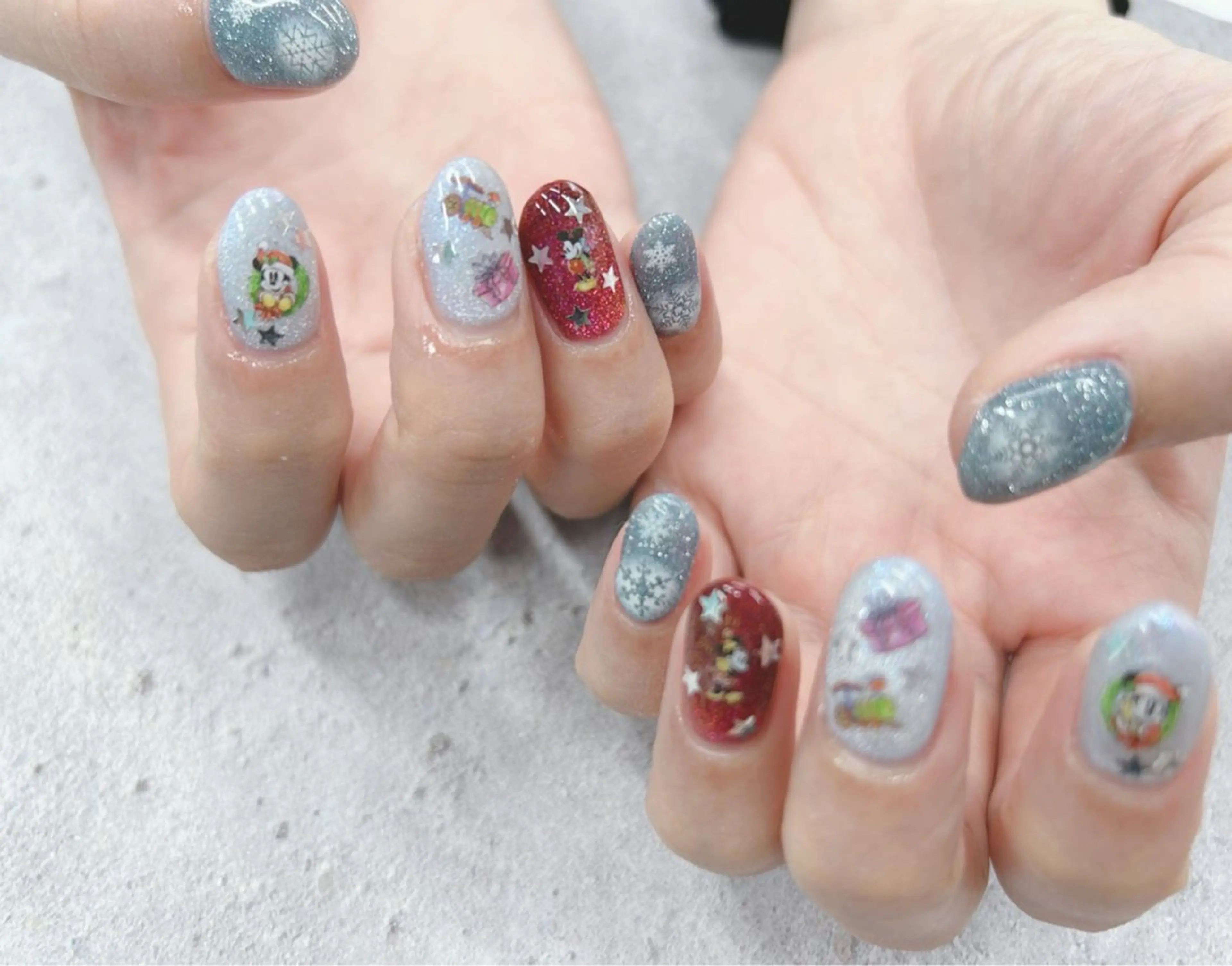 ネイル 冬ネイル クリスマス ハンドネイル Nail Salon agré所属・agré ネイルサロン　アグレのネイルデザイン