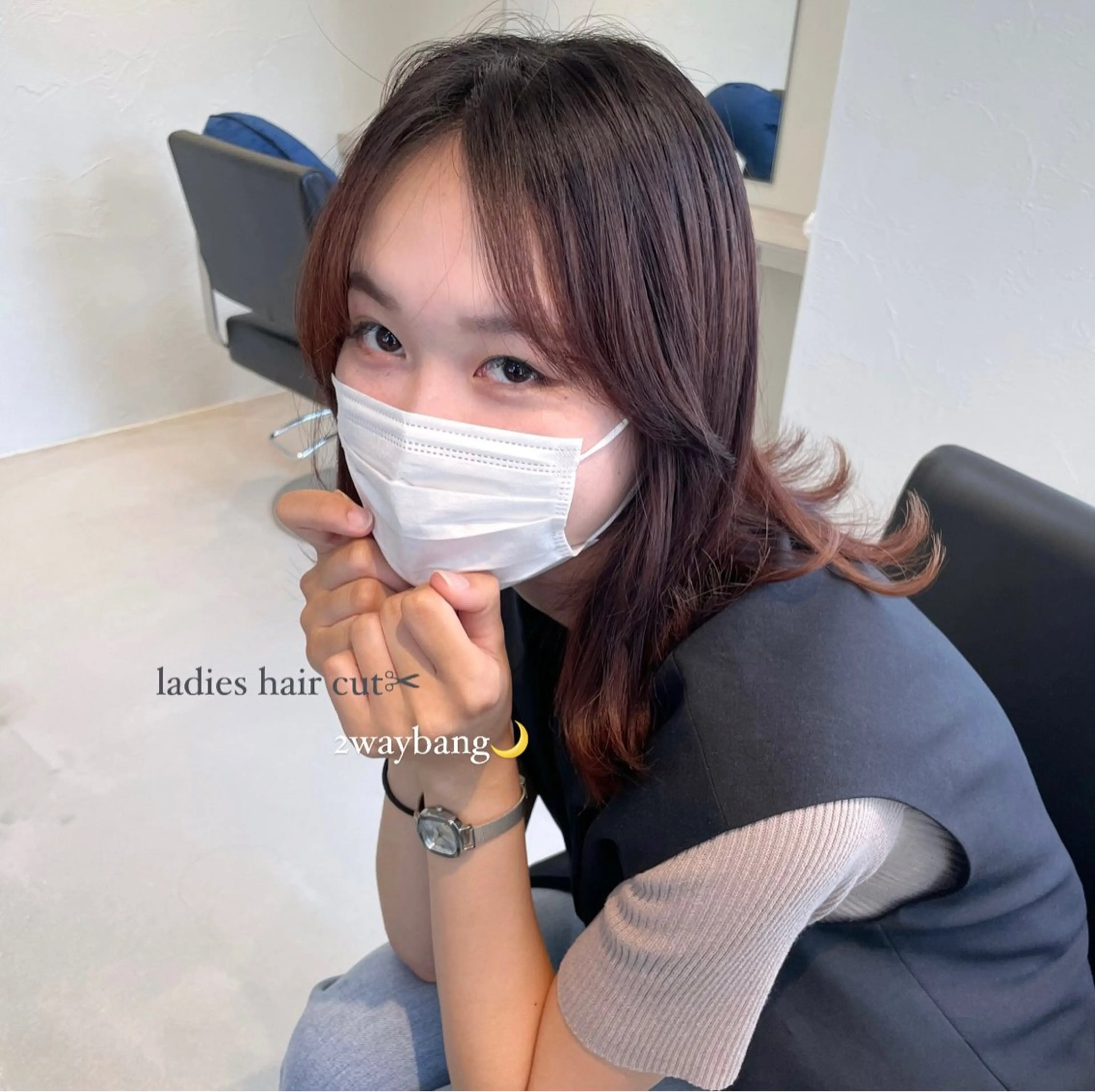 ミディアム noa hair design 町田店所属・miyu♡̷̷ 韓国ヘア/顔まわりのヘアスタイル