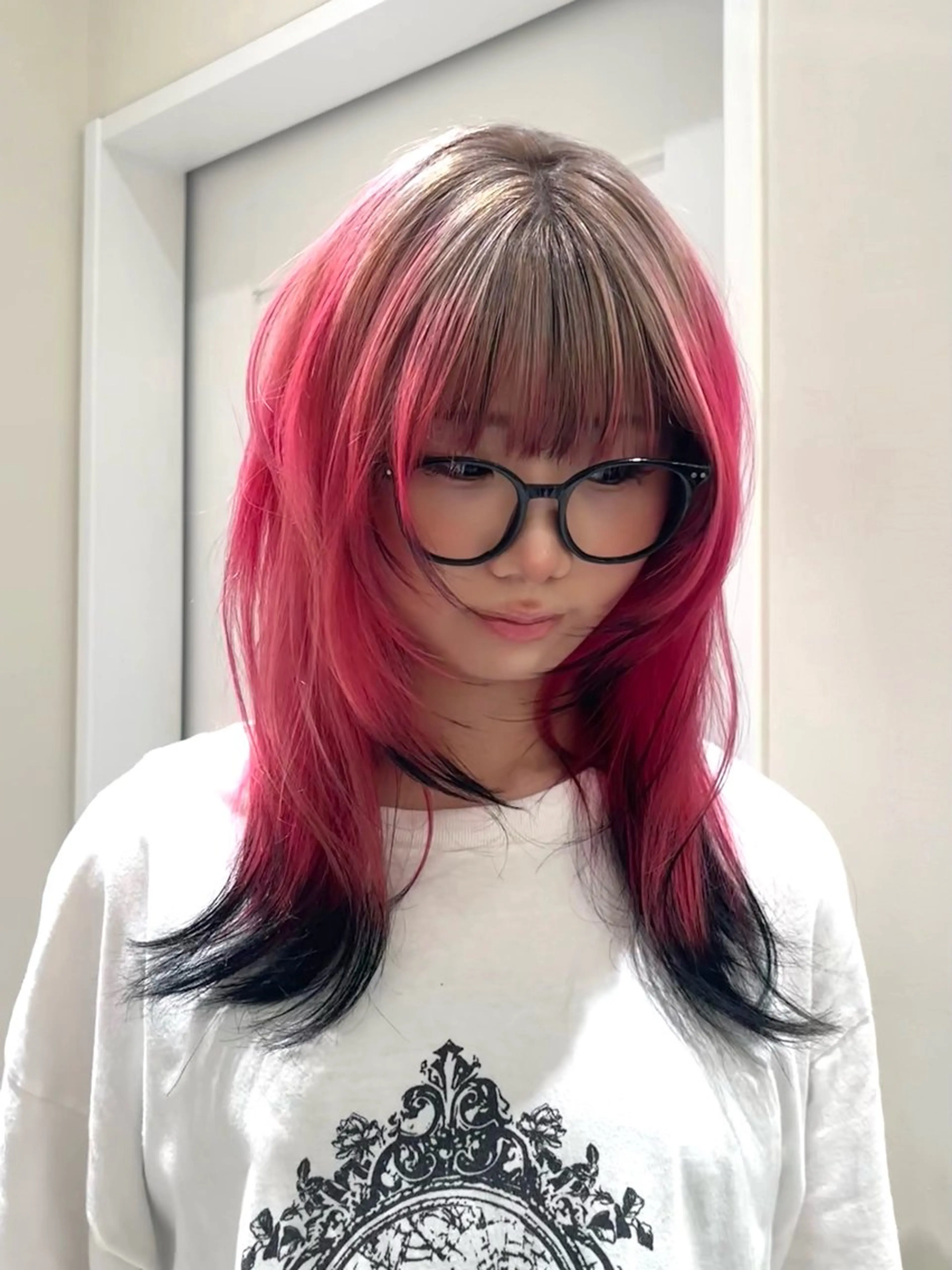 セミロング カラー ヘアカラー ヘアセット ハイトーン/レイヤー KYOKA🩶のヘアスタイル