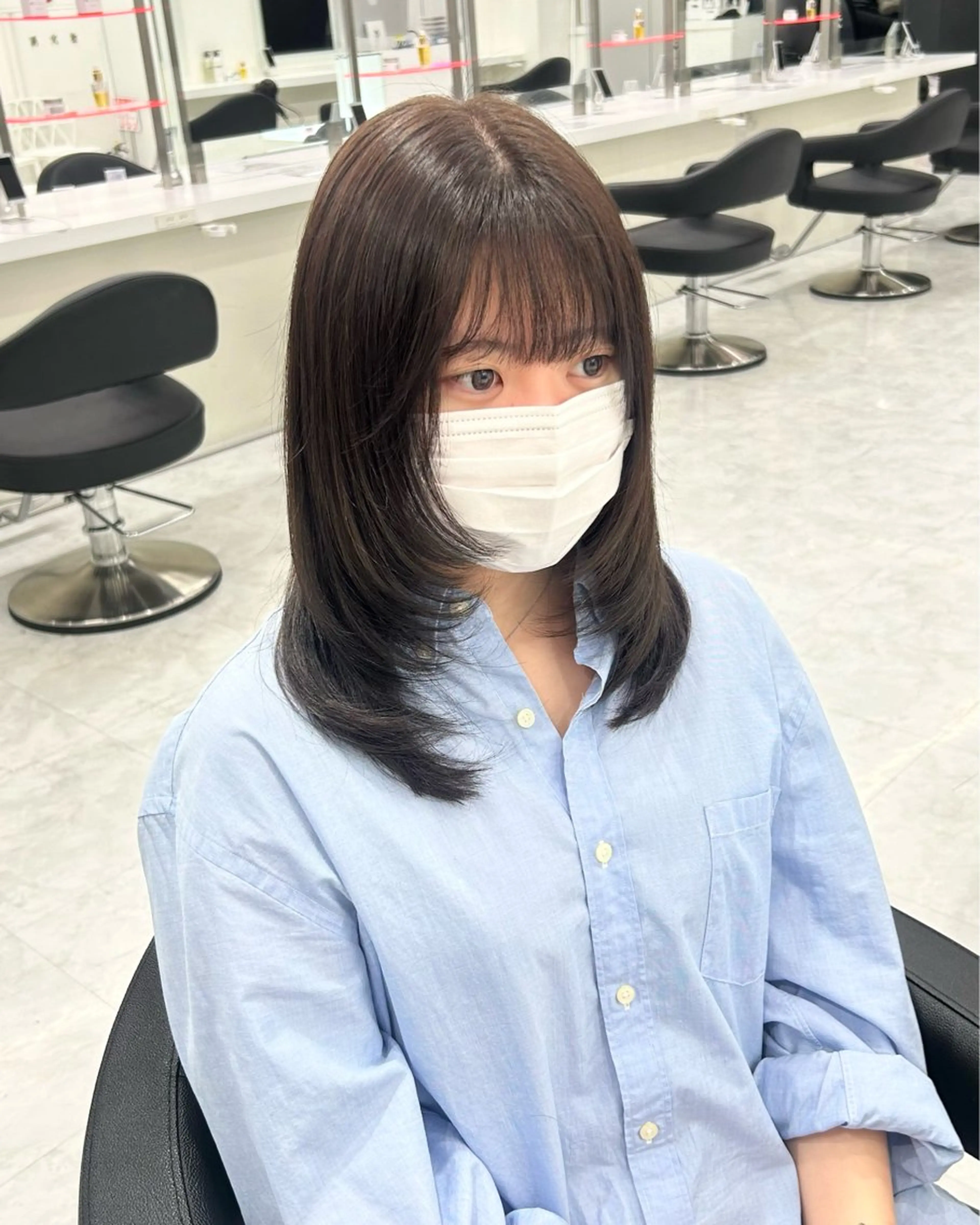 ロング カラー パーマ ヘアアレンジ メンズ キッズ カット ヘアカラー トリートメント 🩶盛れ✖️韓国ヘア 🩶Himari🎀のヘアスタイル