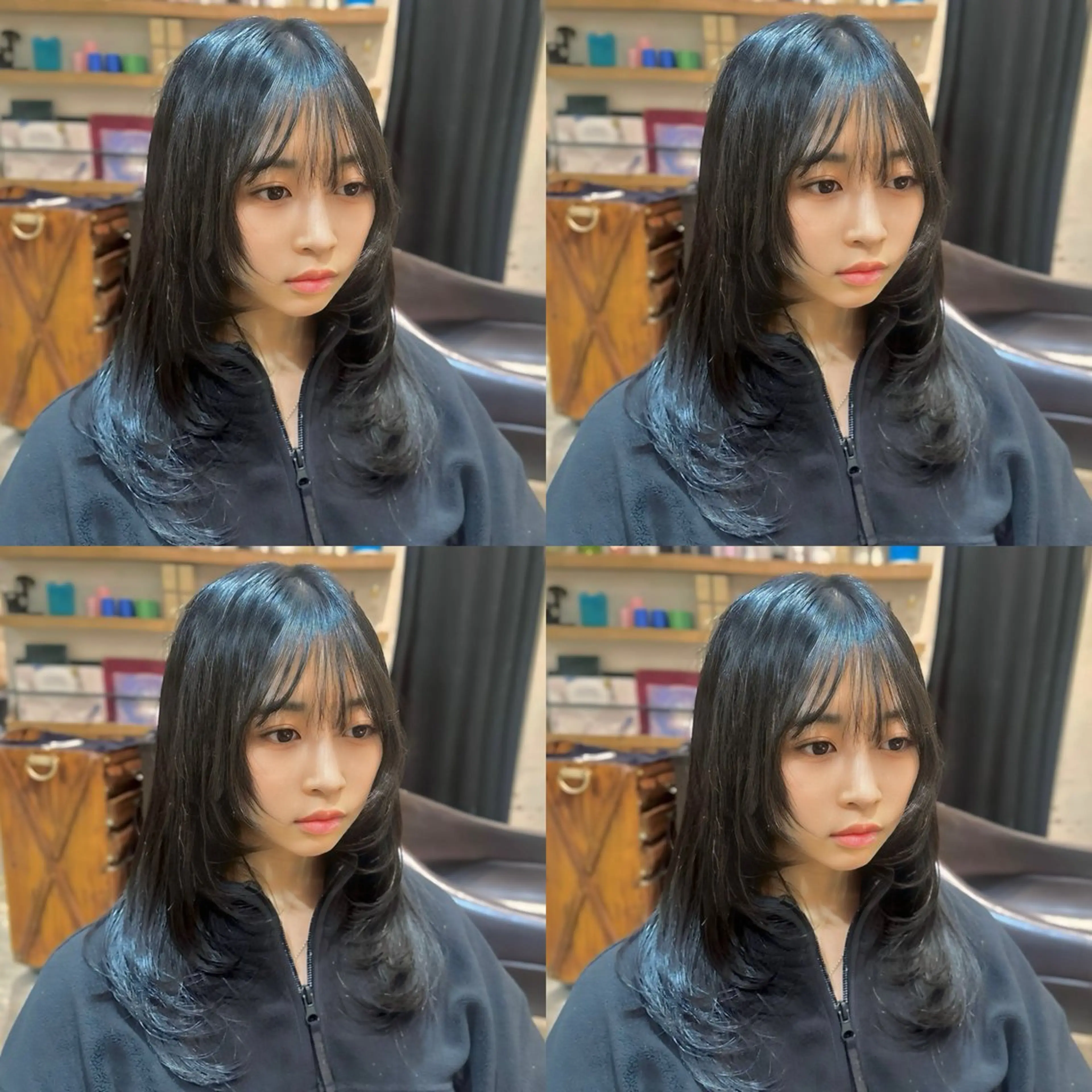 ロング カラー ダークグレー 髪質改善 韓国風ヘア カット ヘアカラー トリートメント 店長✨️韓国ヘア✖️ 髪質改善カラー／純大のヘアスタイル