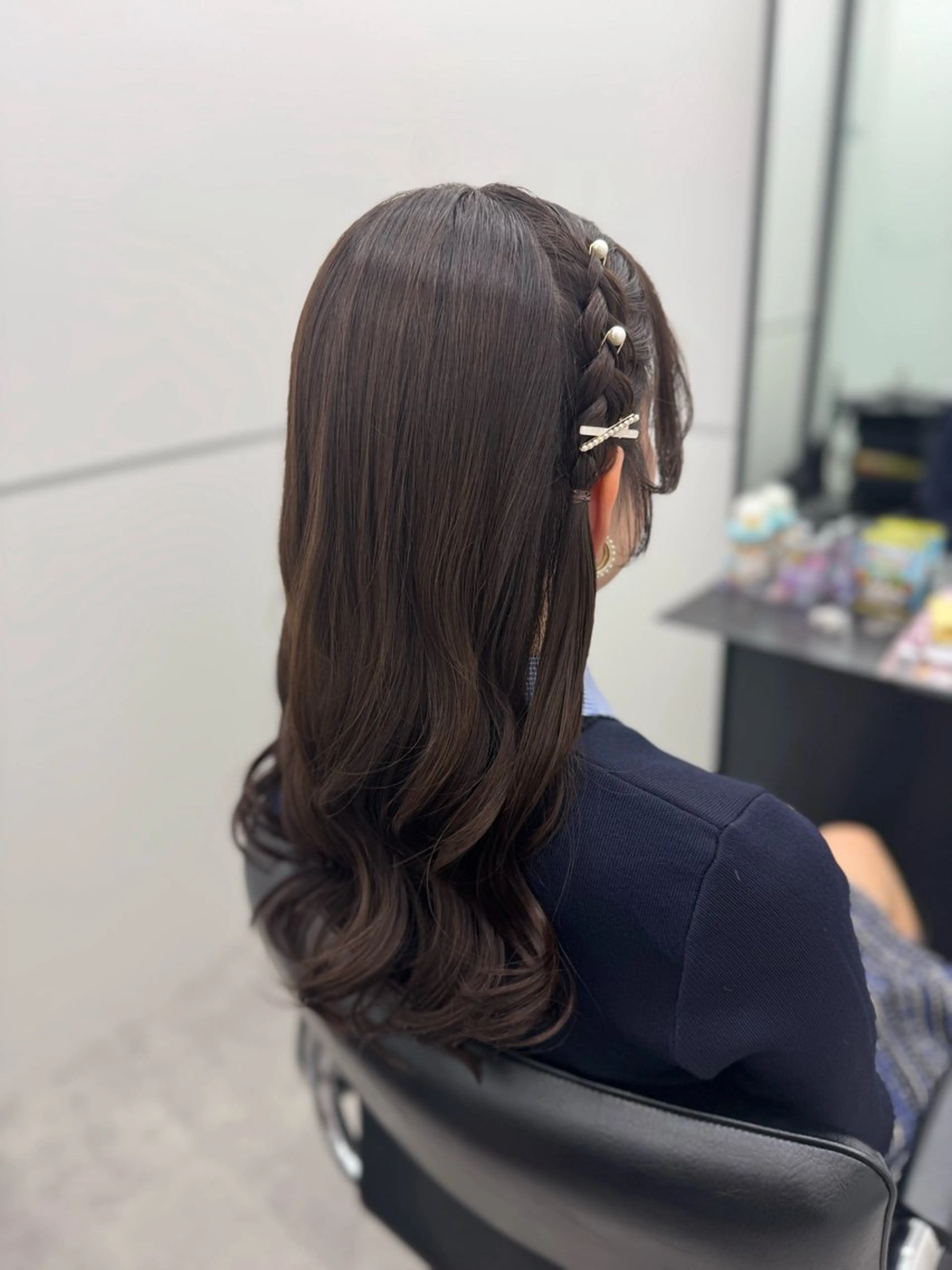 セミロング ヘアアレンジ ヘアセット GO TODAY シェアサロン 銀座Arc店所属・デジタルパーマ🫧 韓国風ヘア🫧サクラのヘアスタイル