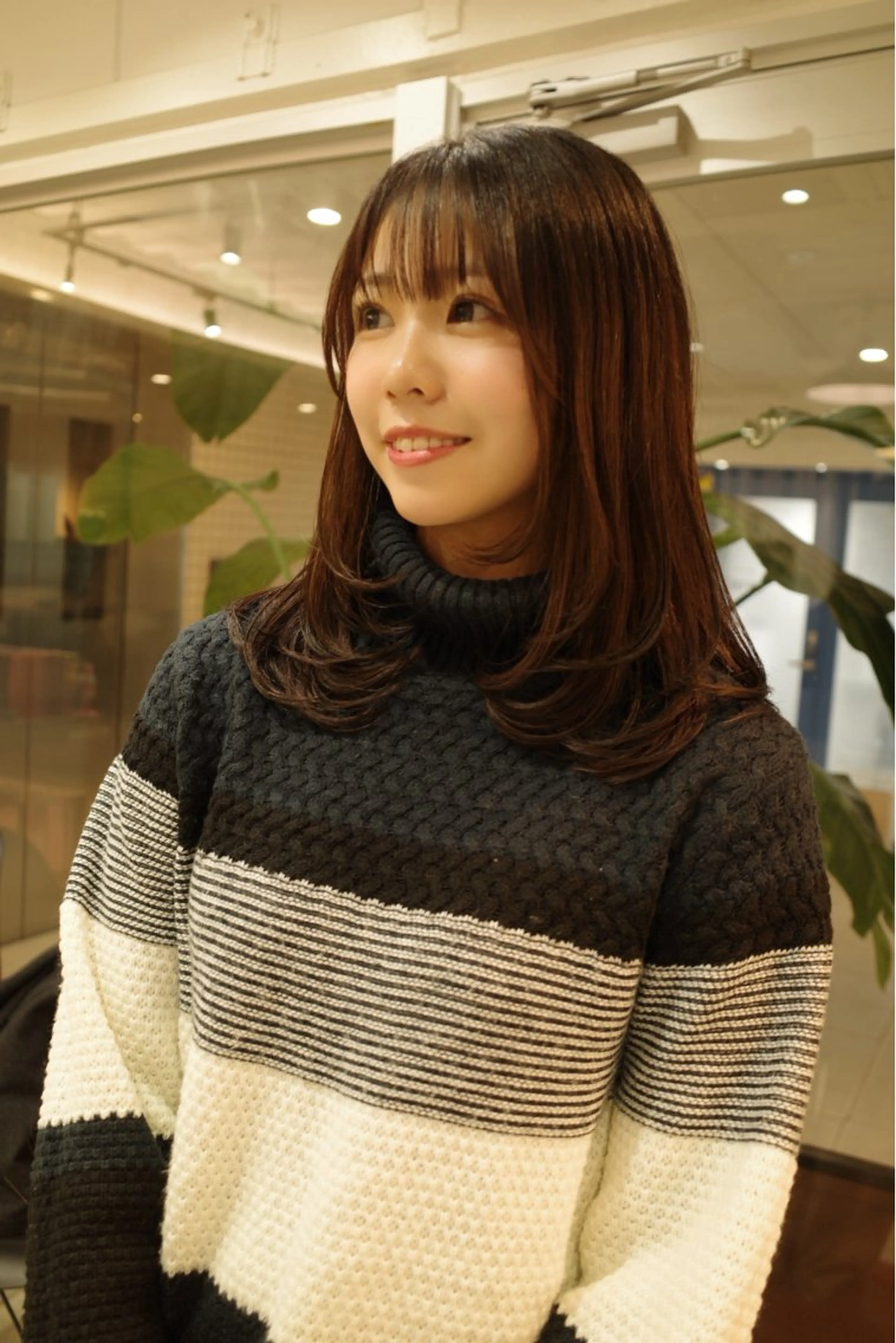 ミディアム 顔周りカット レイヤーカット カット 【スタイリスト】千葉 悠‪✂︎‬のヘアスタイル