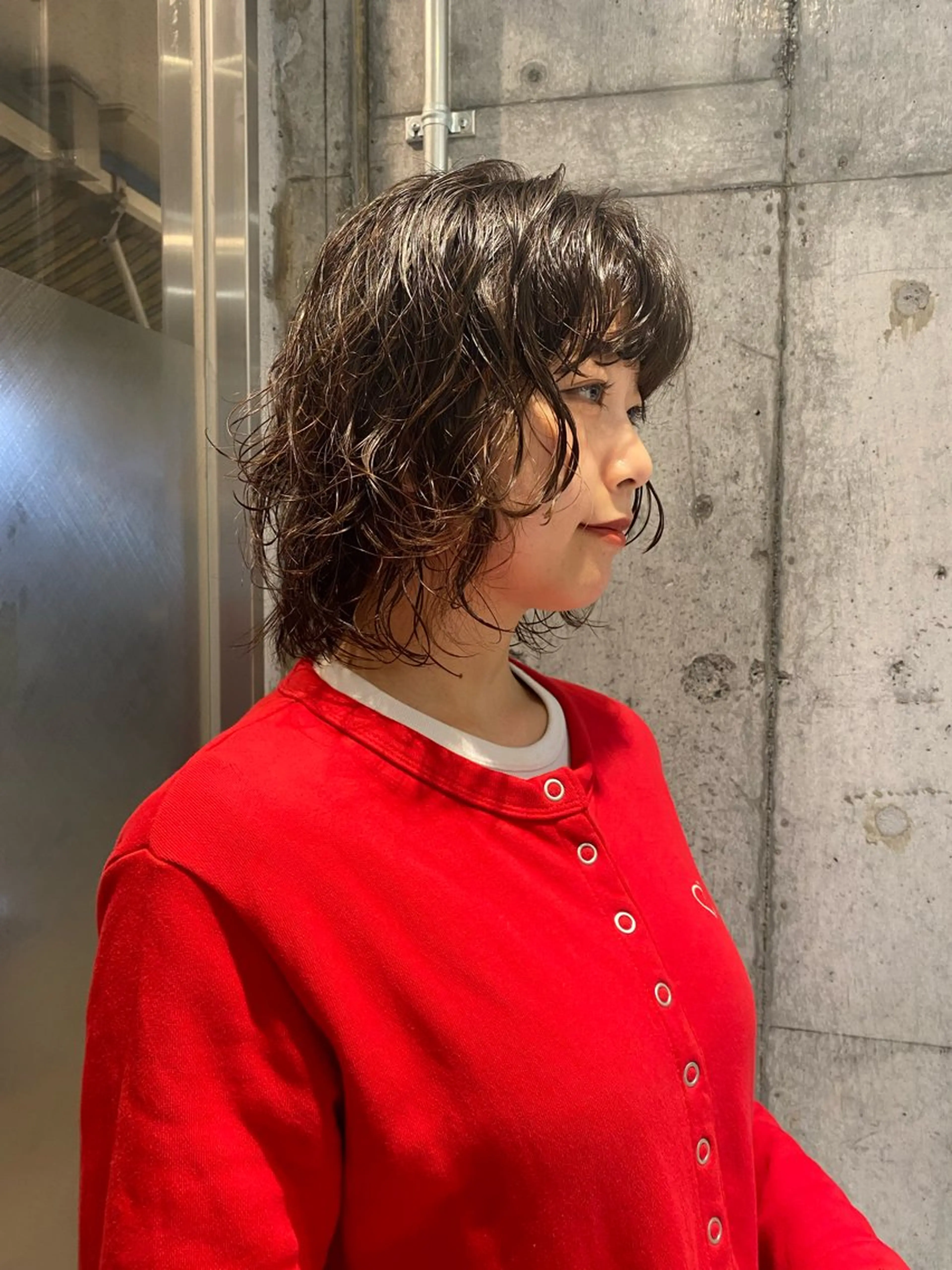 ミディアム パーマ カット パーマ メンズ得意です💥 ハユカといいます❗️のヘアスタイル