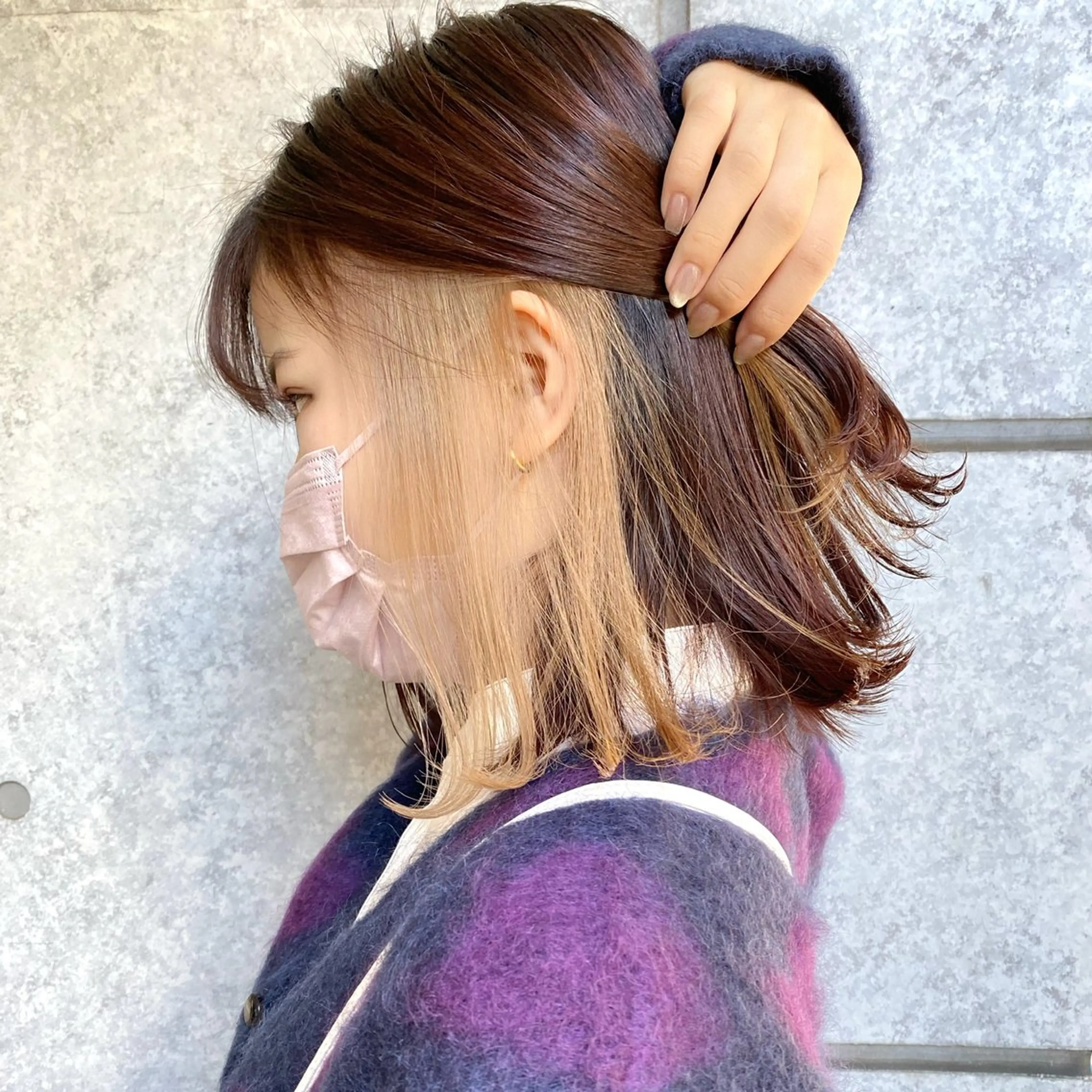 ミディアム カラー ベージュカラー カット ヘアカラー トリートメント MiU所属・髪質改善|ストレート |ブリーチ|ゆたかのヘアスタイル