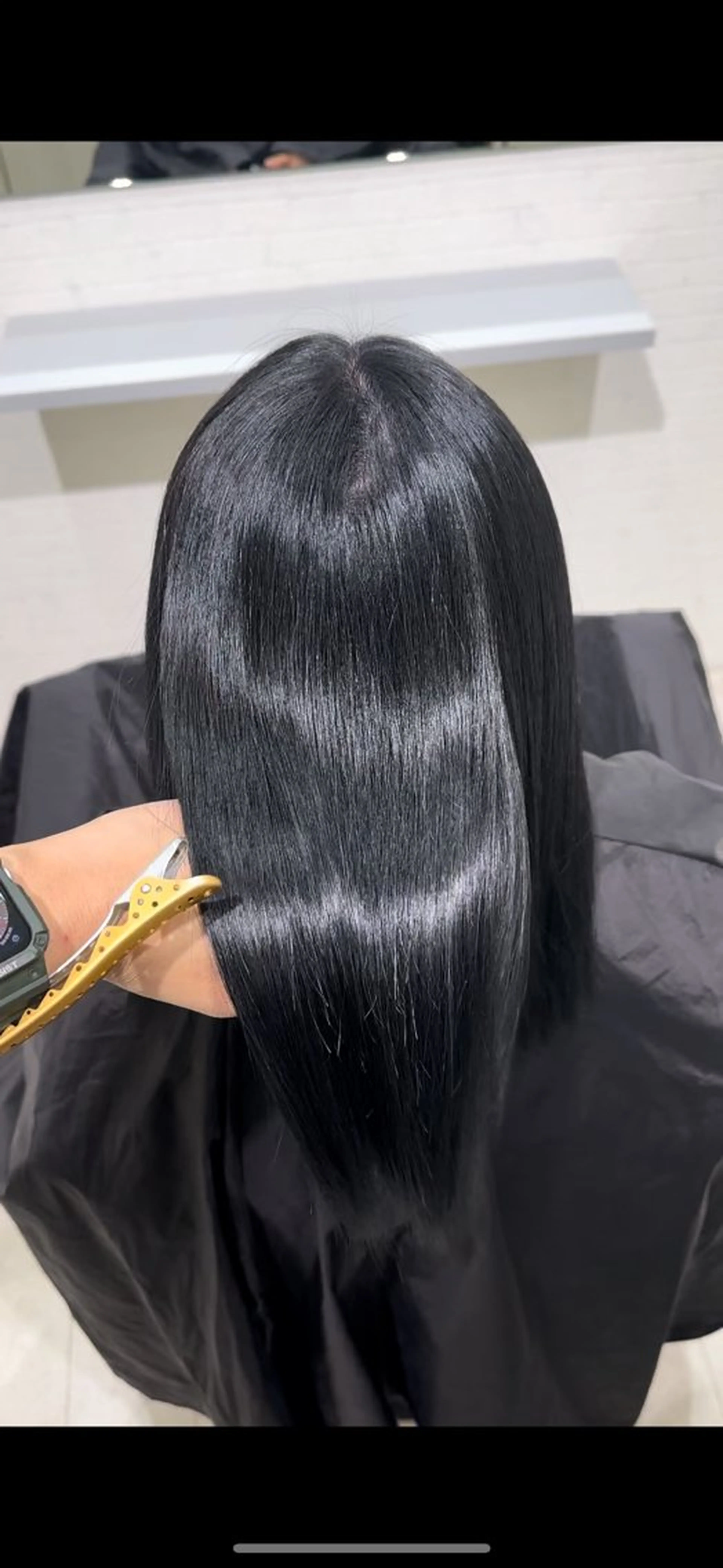 ミディアム カット ヘアカラー トリートメント Number.タナカ 間々田髪質改善のヘアスタイル