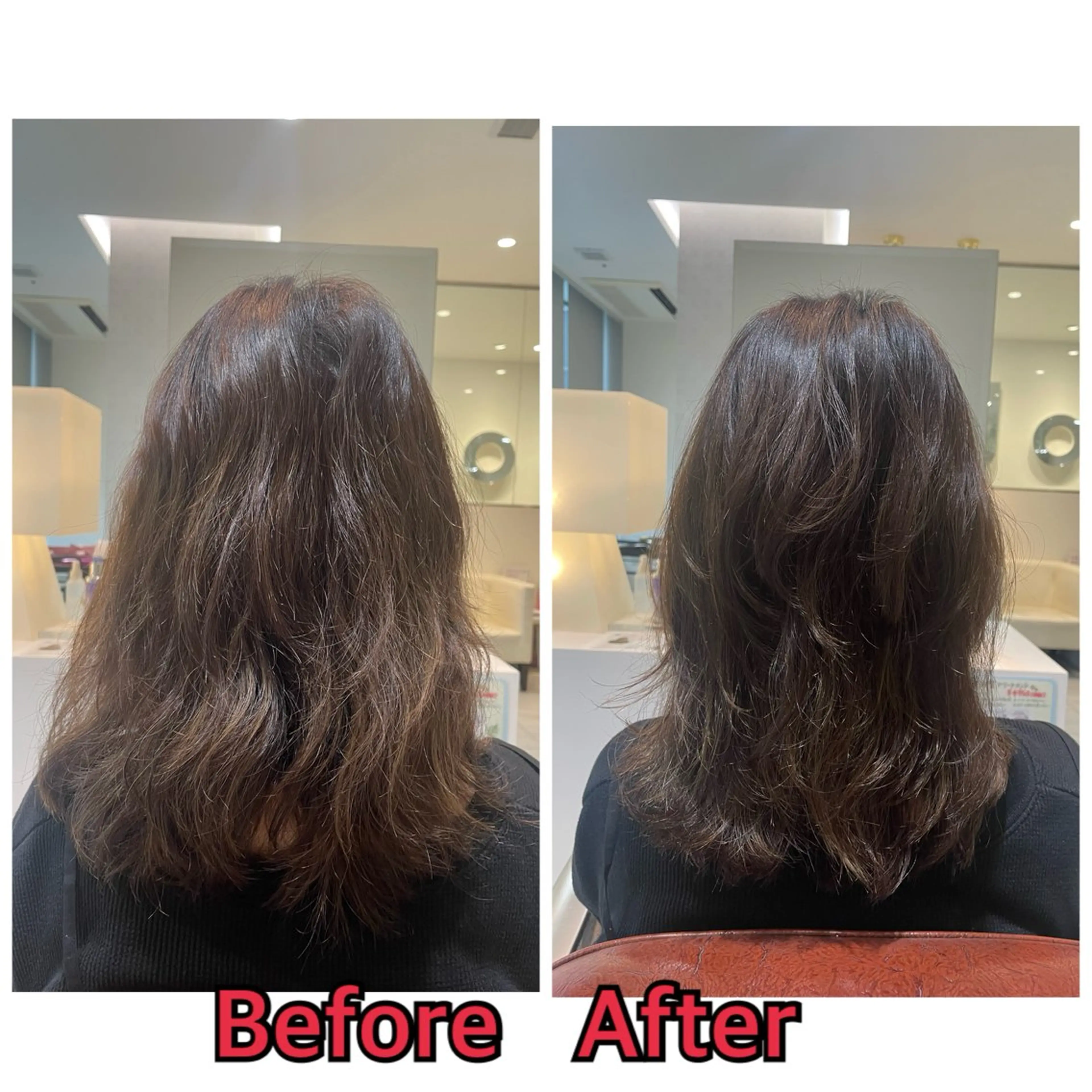 セミロング セミロングパーマ 平 真亜里のヘアスタイル