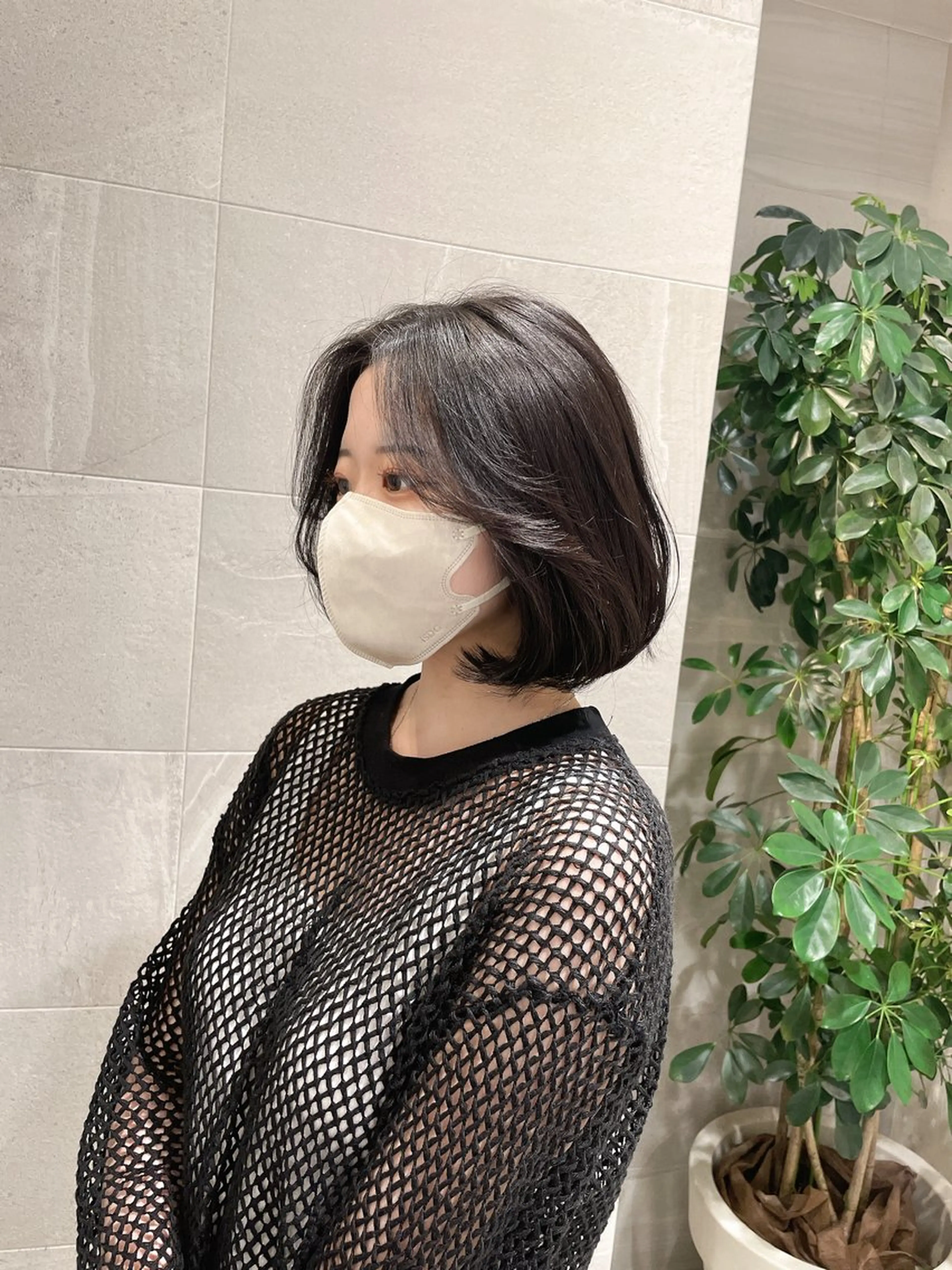 ミディアム ボブ タンバルモリ 韓国風ヘア カット ヘアカラー ガレリアエレガンテ栄店所属・ウルフカット/ ハッシュカット/山路のヘアスタイル