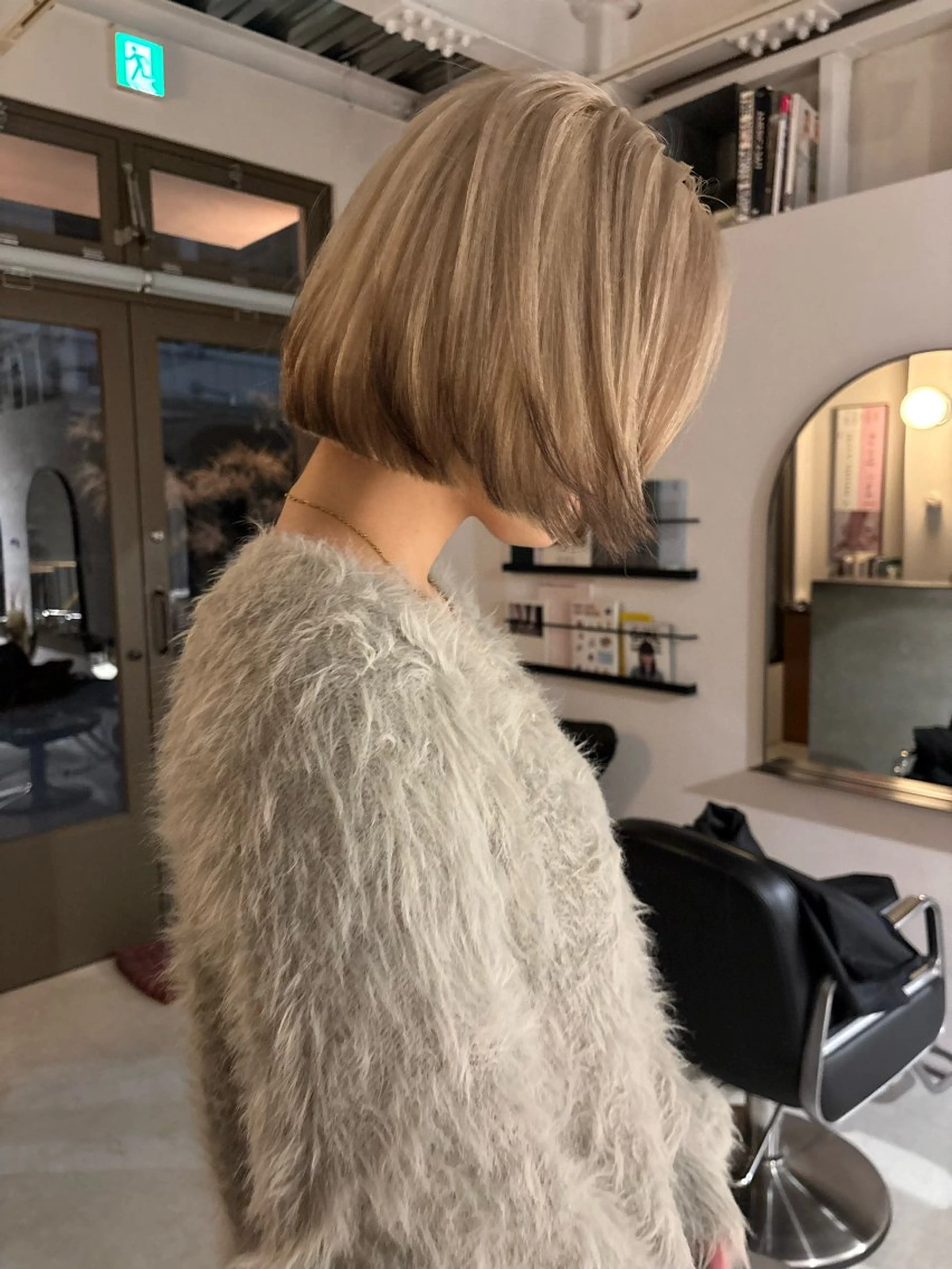 ミディアム ボブ ヘアカラー 田中 隼斗のヘアスタイル