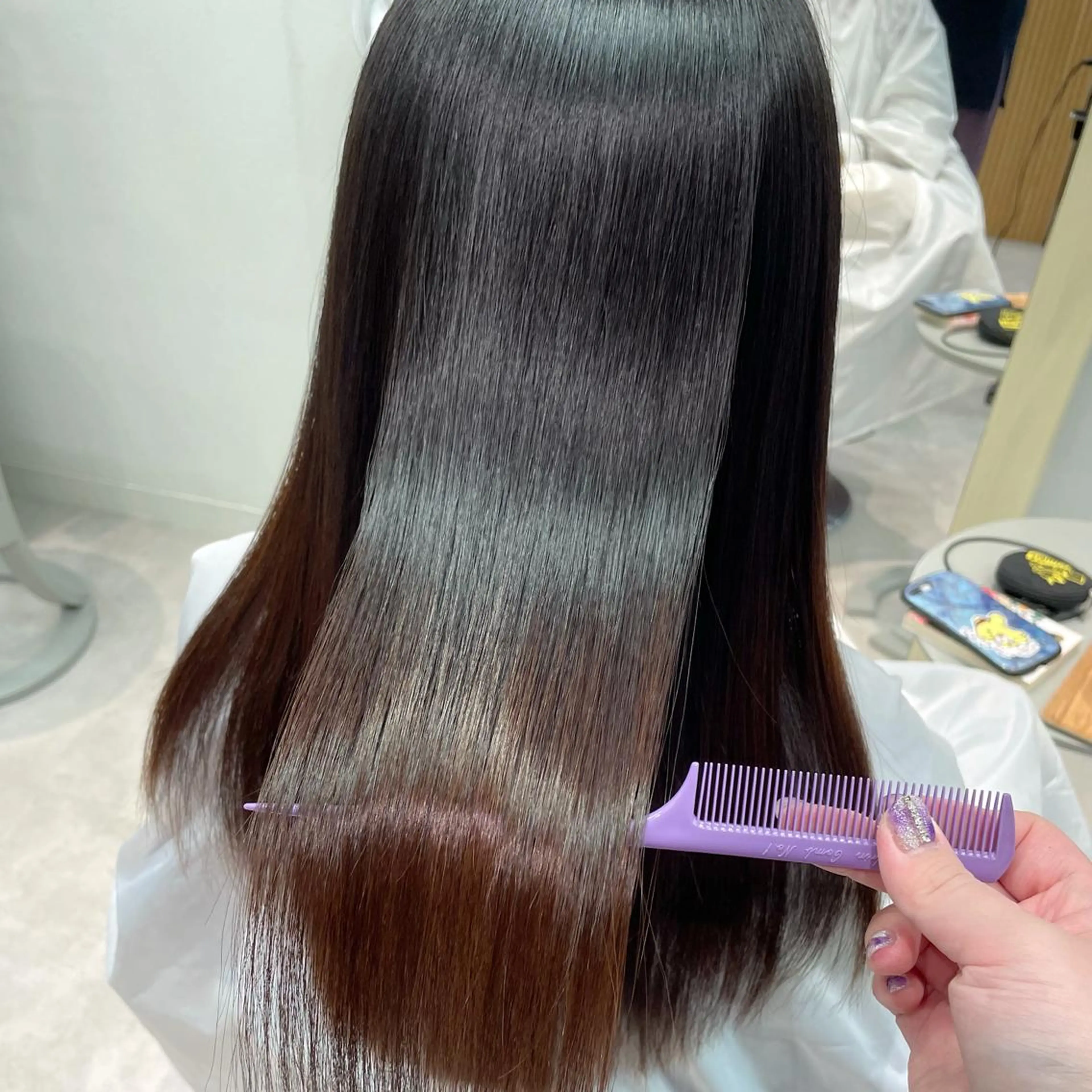 ロング パーマ 縮毛矯正 トリートメント これた🧸ヘアメ職人 ♡髪質改善♡カラーのヘアスタイル