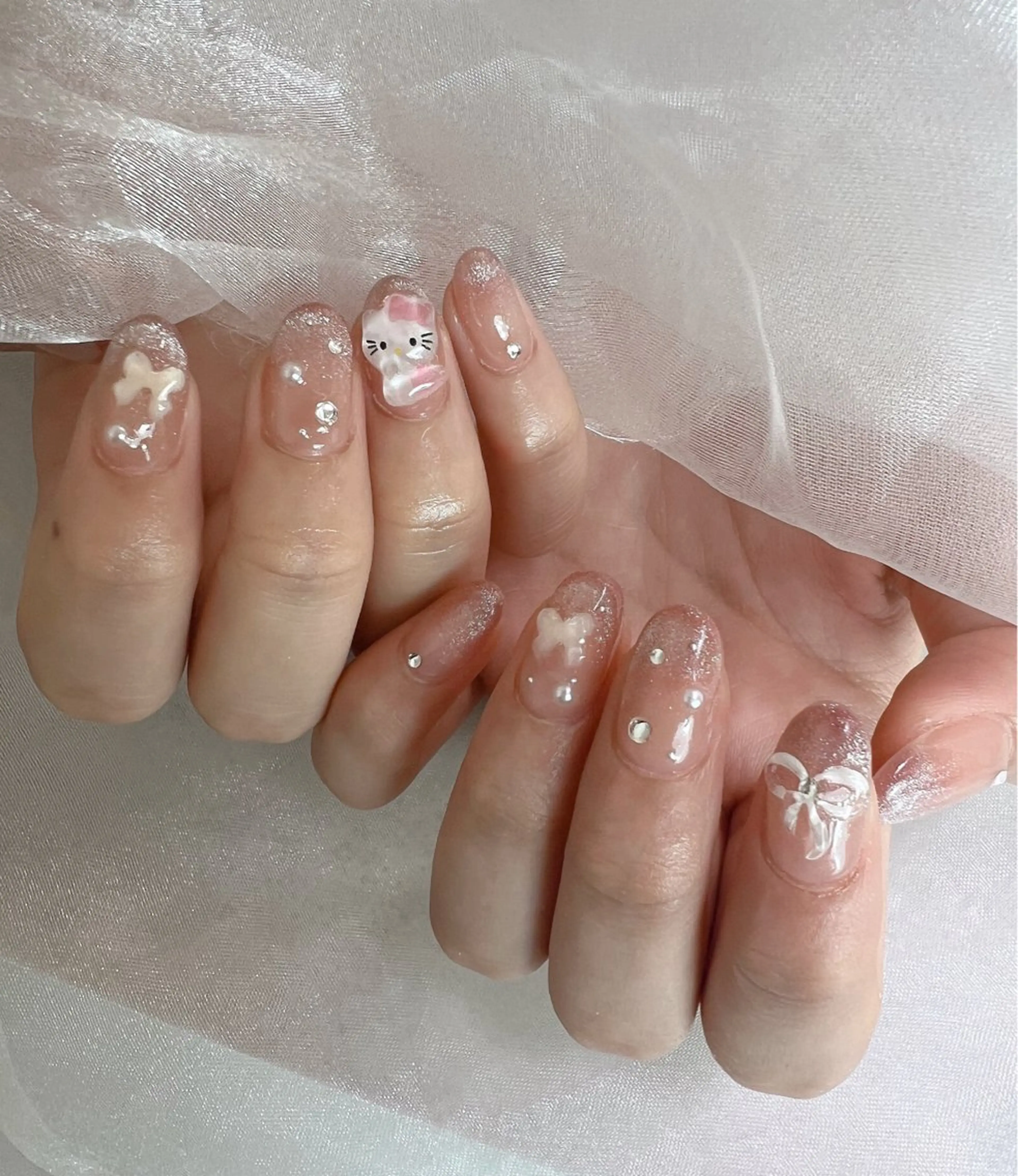 ネイル フットネイル ジェルネイル 韓国ネイル マグネットネイル シンプルネイル nail salon Lauleaのネイルデザイン