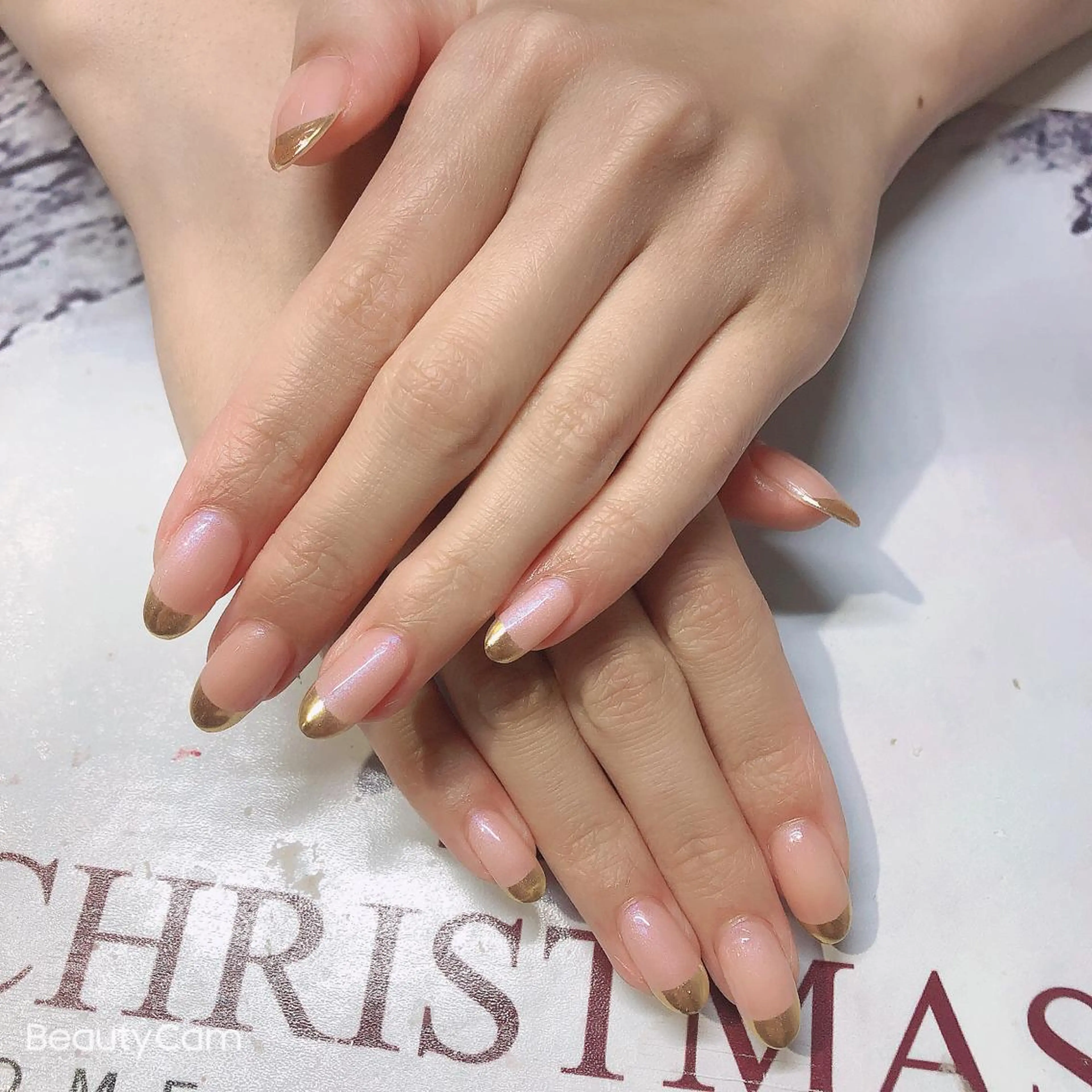 ネイル フレンチネイル ミラーネイル Guarendo錦糸町店所属・ガレンドウ 白澤 愛子のネイルデザイン