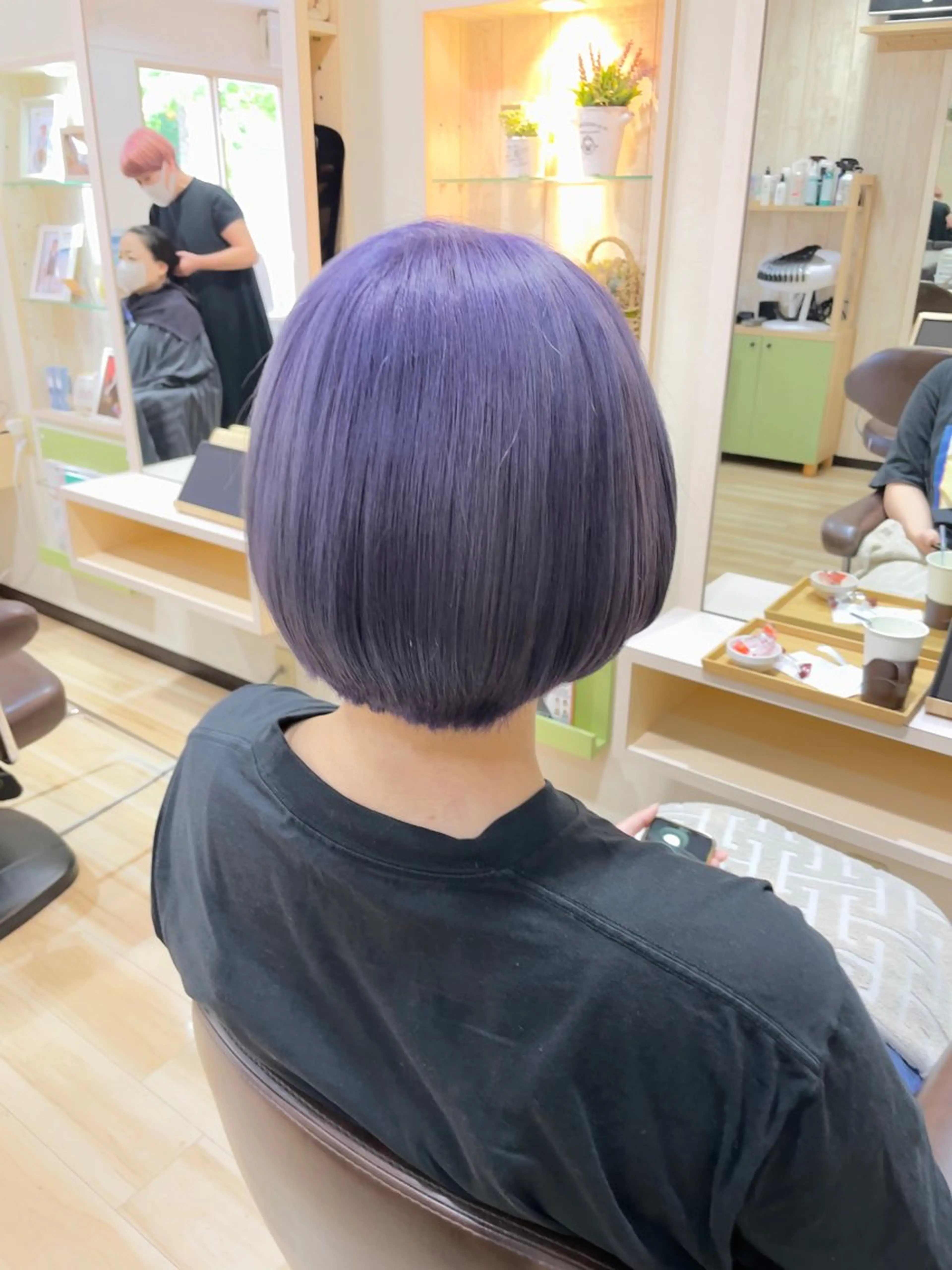 ショート カラー ブリーチ パープルカラー 🌈派手髪ハイトーン 🌈鈴木亮太🌈のヘアスタイル