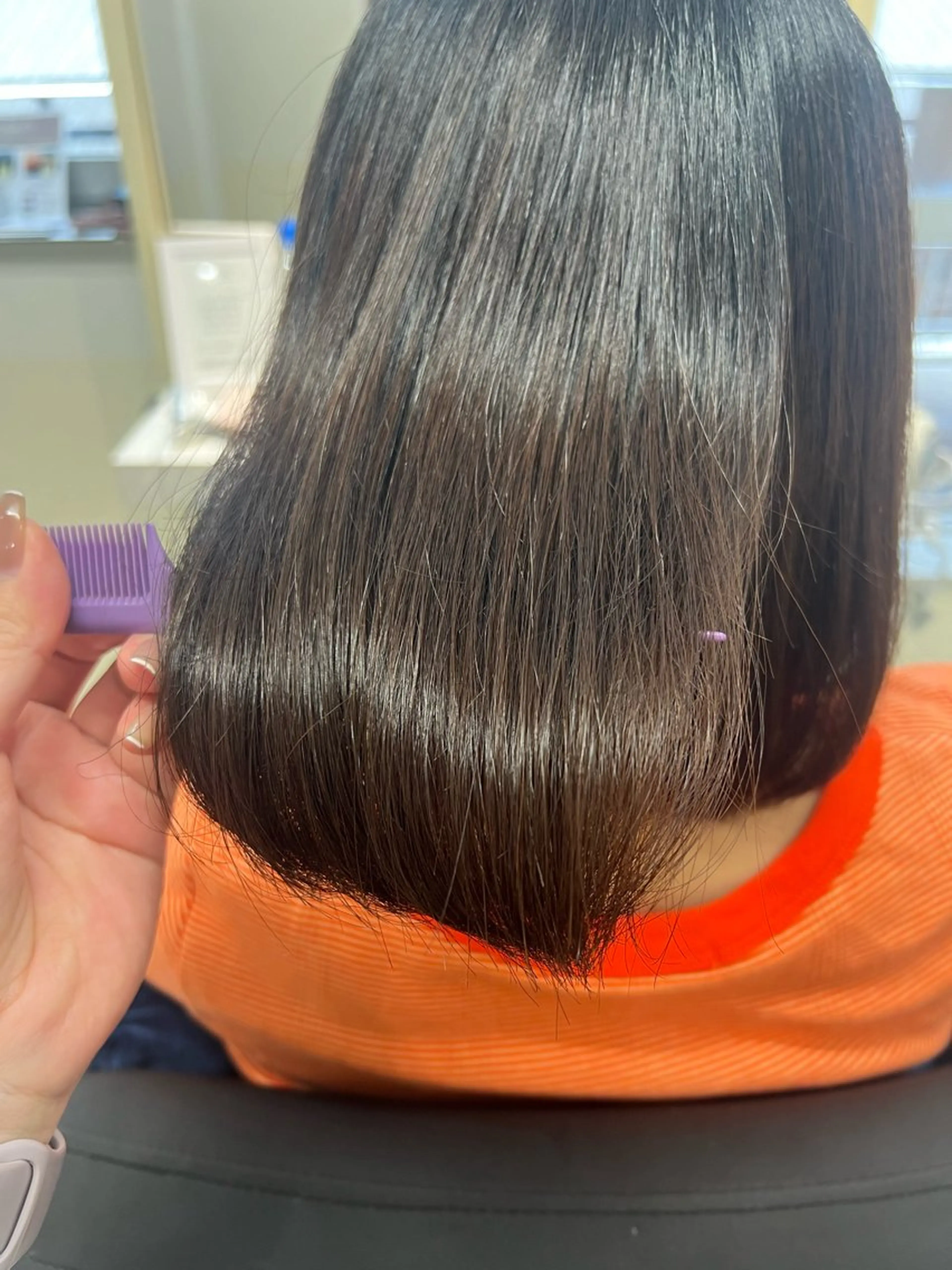 ミディアム 縮毛矯正 縮毛矯正 トリートメント 半個室サロン/透明感 /艶髪♡岸上 温♡のヘアスタイル