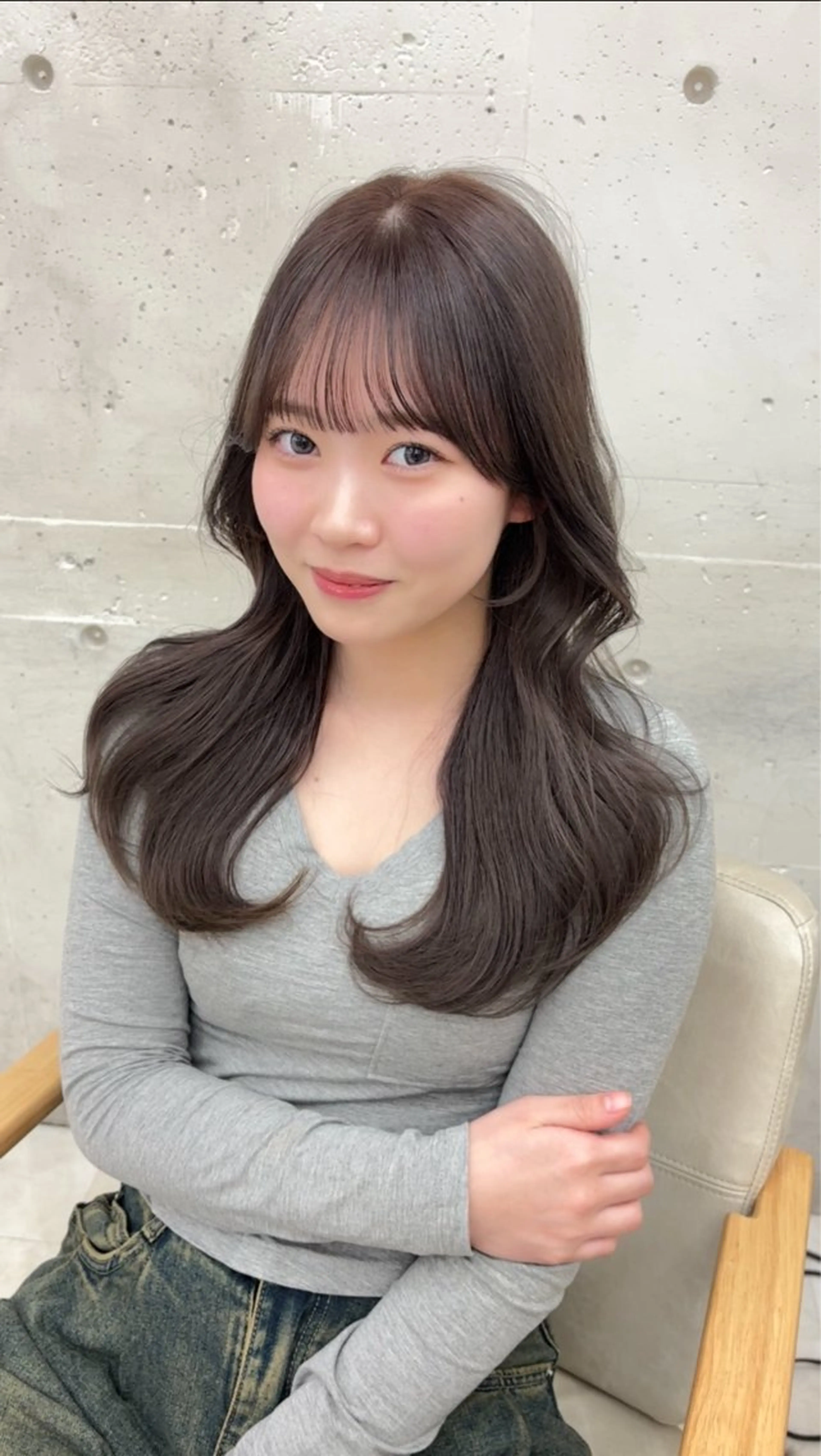 ロング カラー ヘアアレンジ ブリーチ グレージュ レイヤーカット VIEWTENJIN所属・✨️期間限定ボブ メニューあり✨️きらのマツエク・マツパデザイン