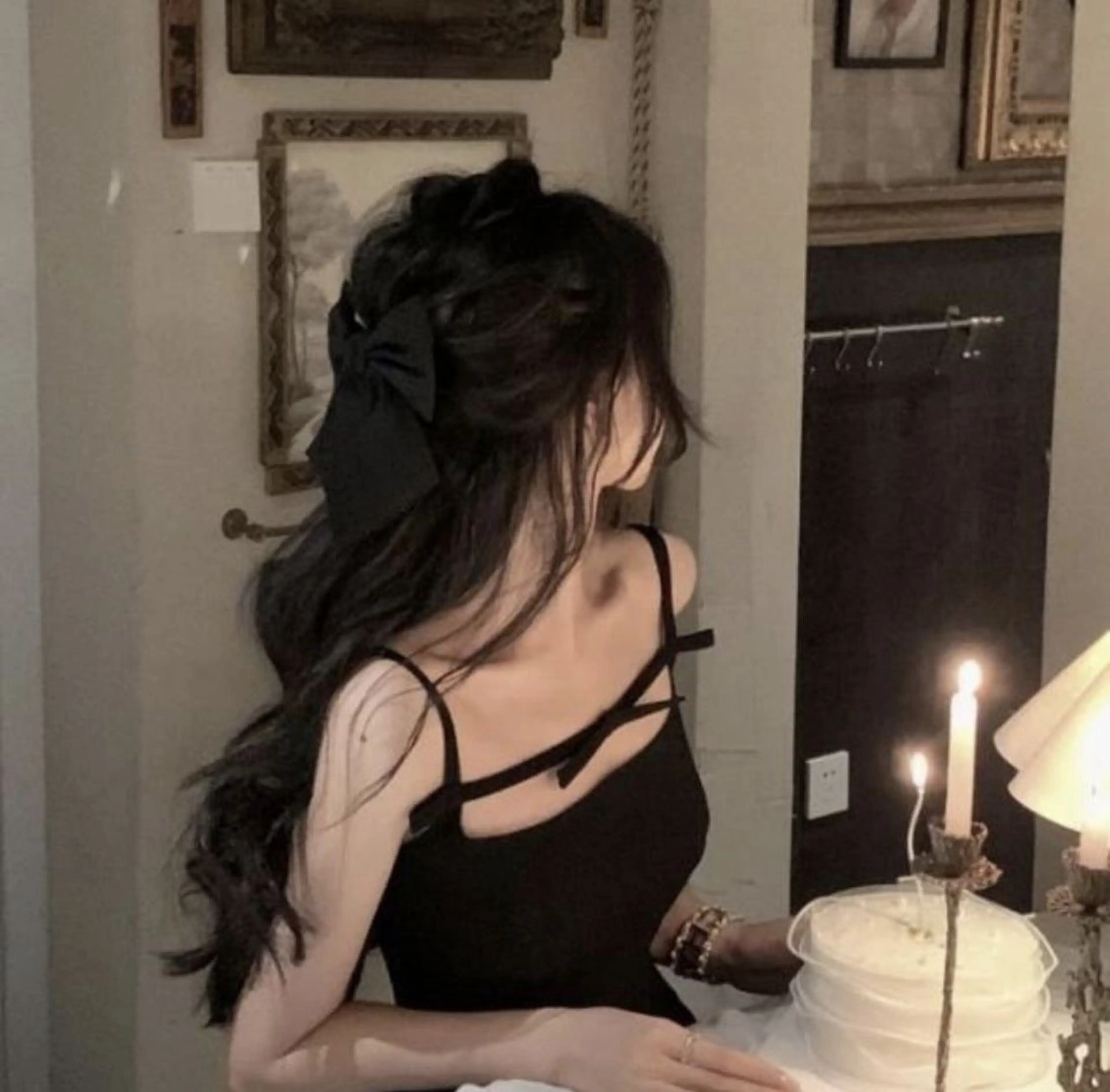 ロング カット ヘアカラー 韓国風暗髪ヘア🤍 🫧MIREIのヘアスタイル