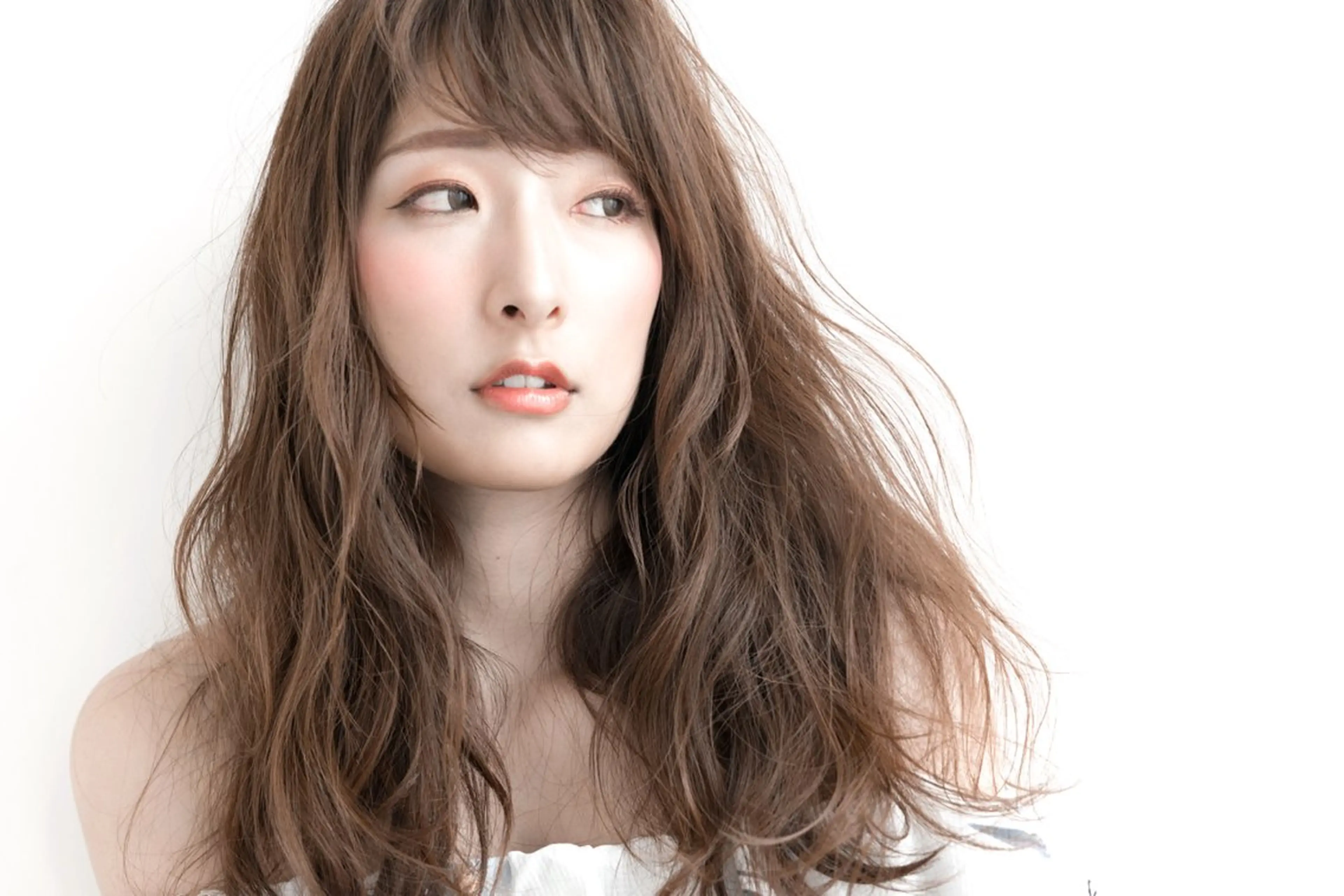 セミロング パーマ 篠原 誠のヘアスタイル