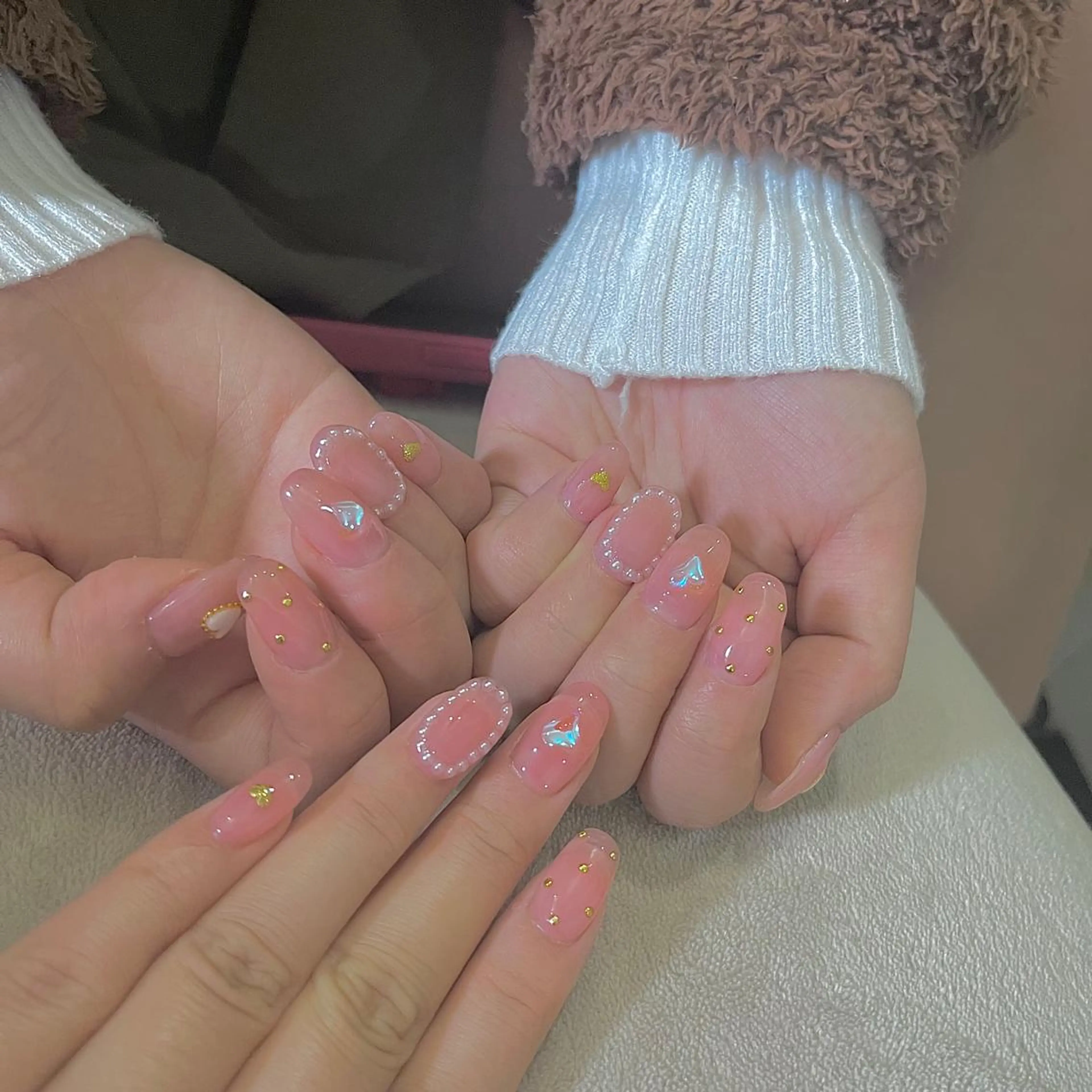 ネイル I-nailロング /ワンホン/キラキラのネイルデザイン