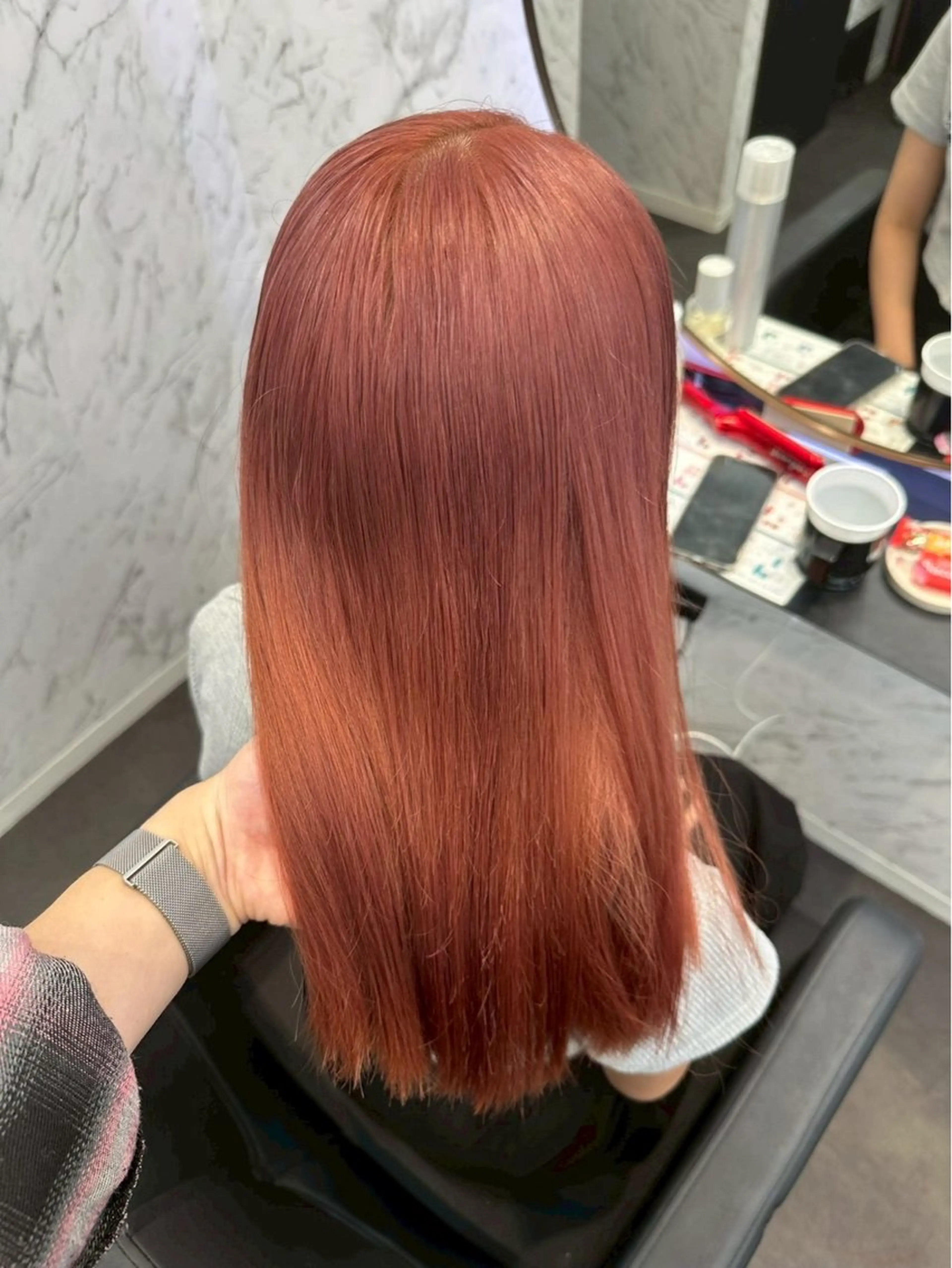 カラー ブリーチ ブラウンカラー ダブルカラー hair salon dot.mooda所属・레온⋆✦ Leon 透明感✨️Colorのヘアスタイル