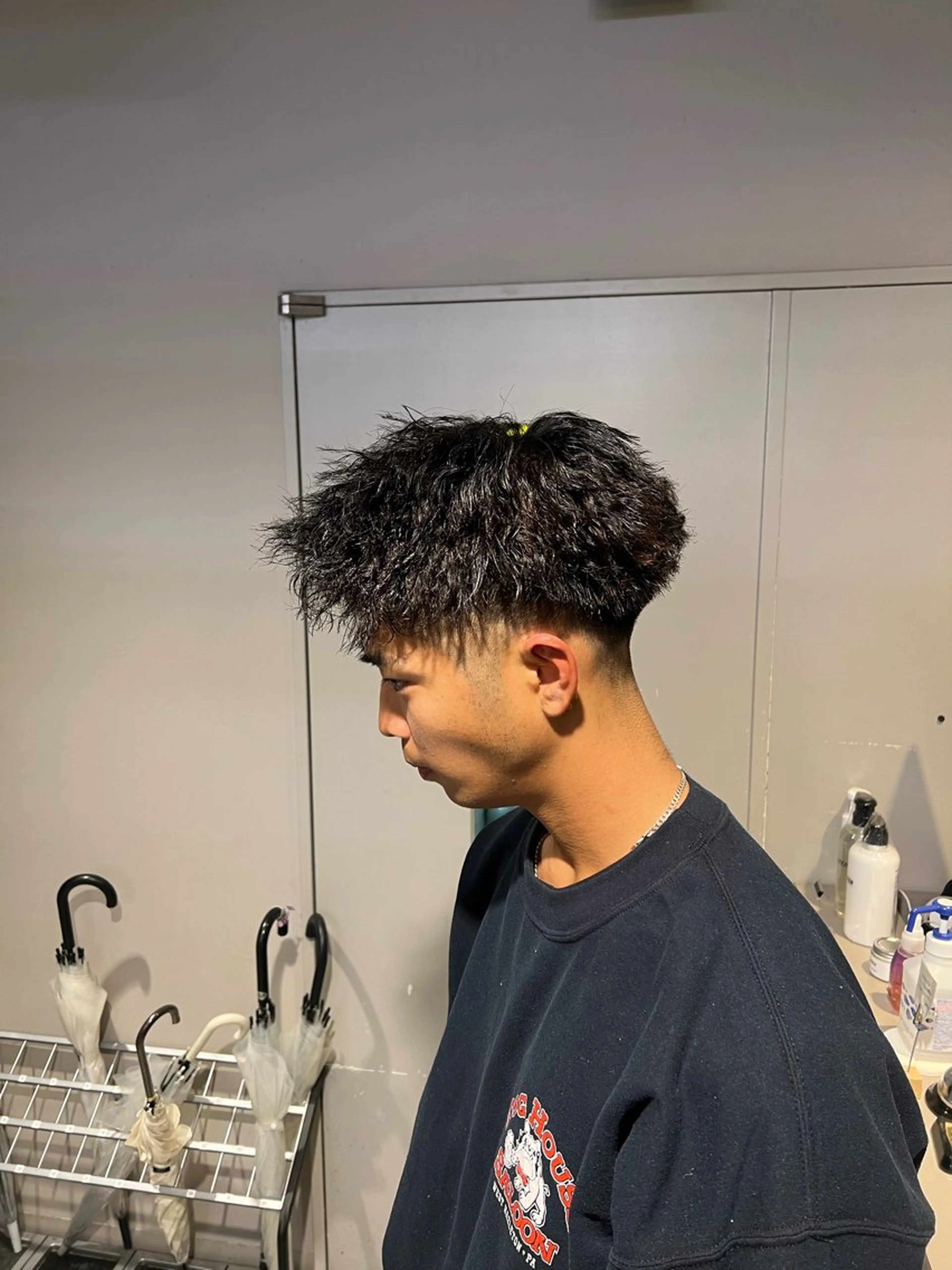 ショート カラー パーマ メンズ カット パーマ 韓国レイヤーカット /REIのヘアスタイル