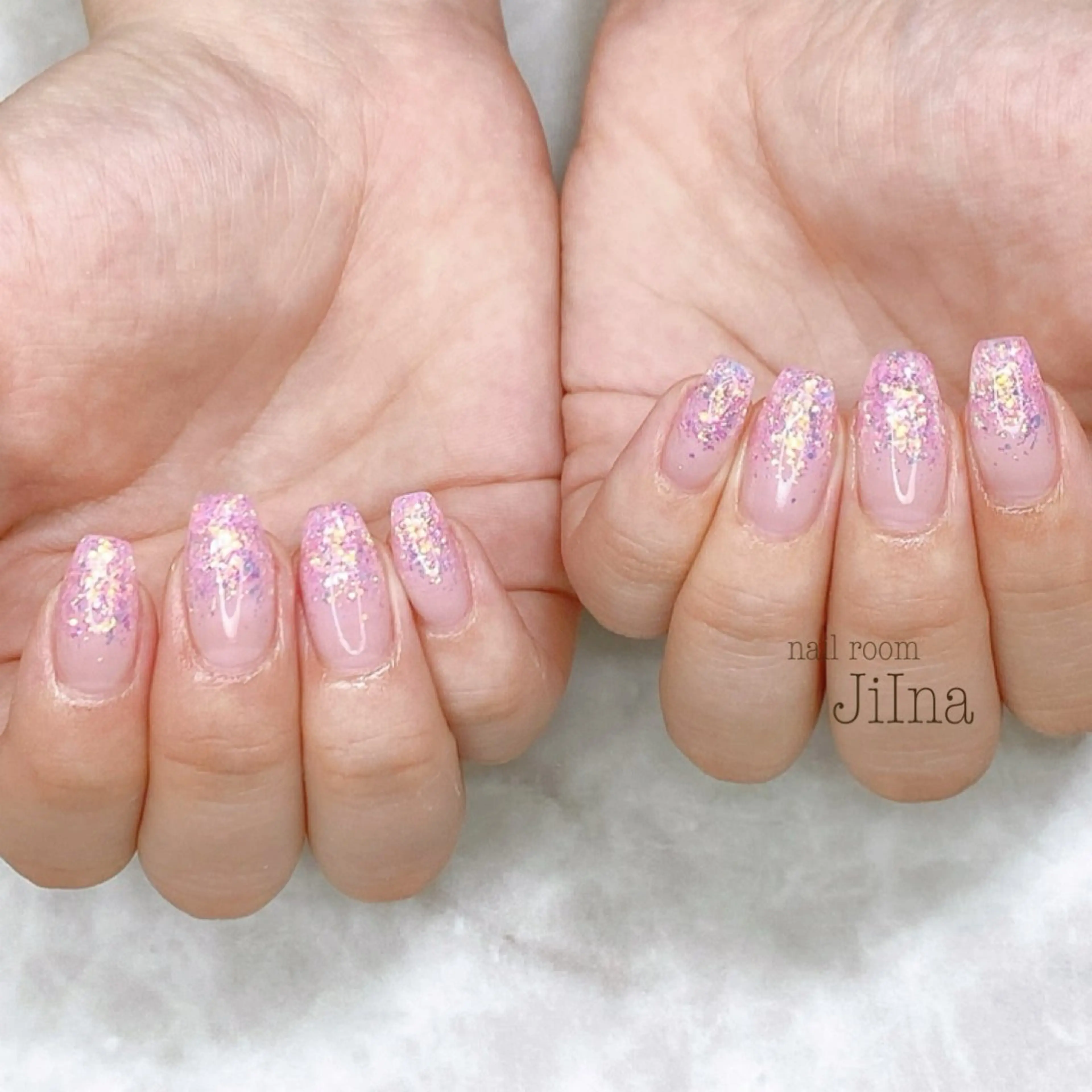 ネイル ラメ(グリッター) ラメグラデーション JiIna nailのネイルデザイン