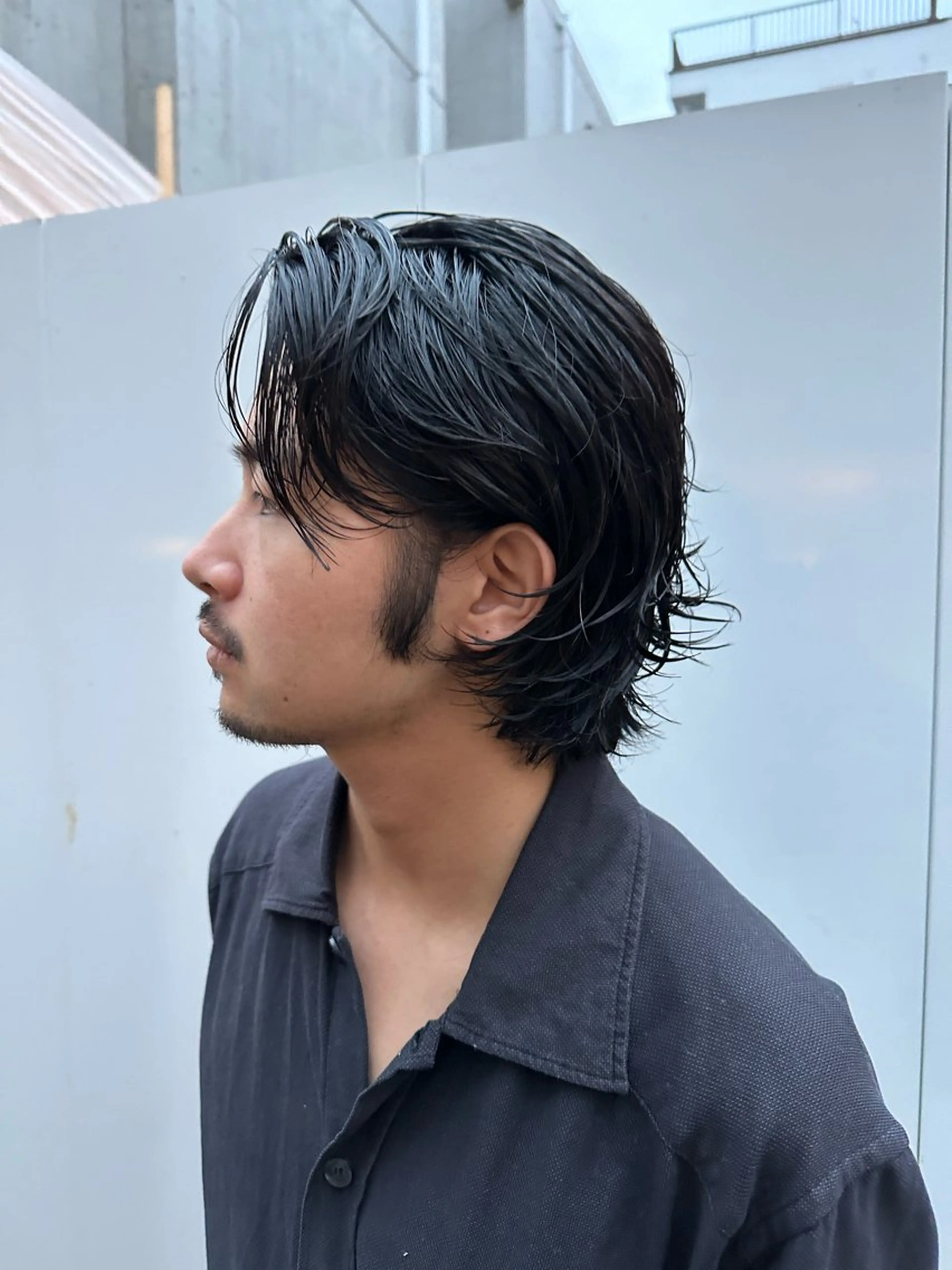 ミディアム パーマ メンズ 似合わせカット /パーマ岡本淳平のヘアスタイル