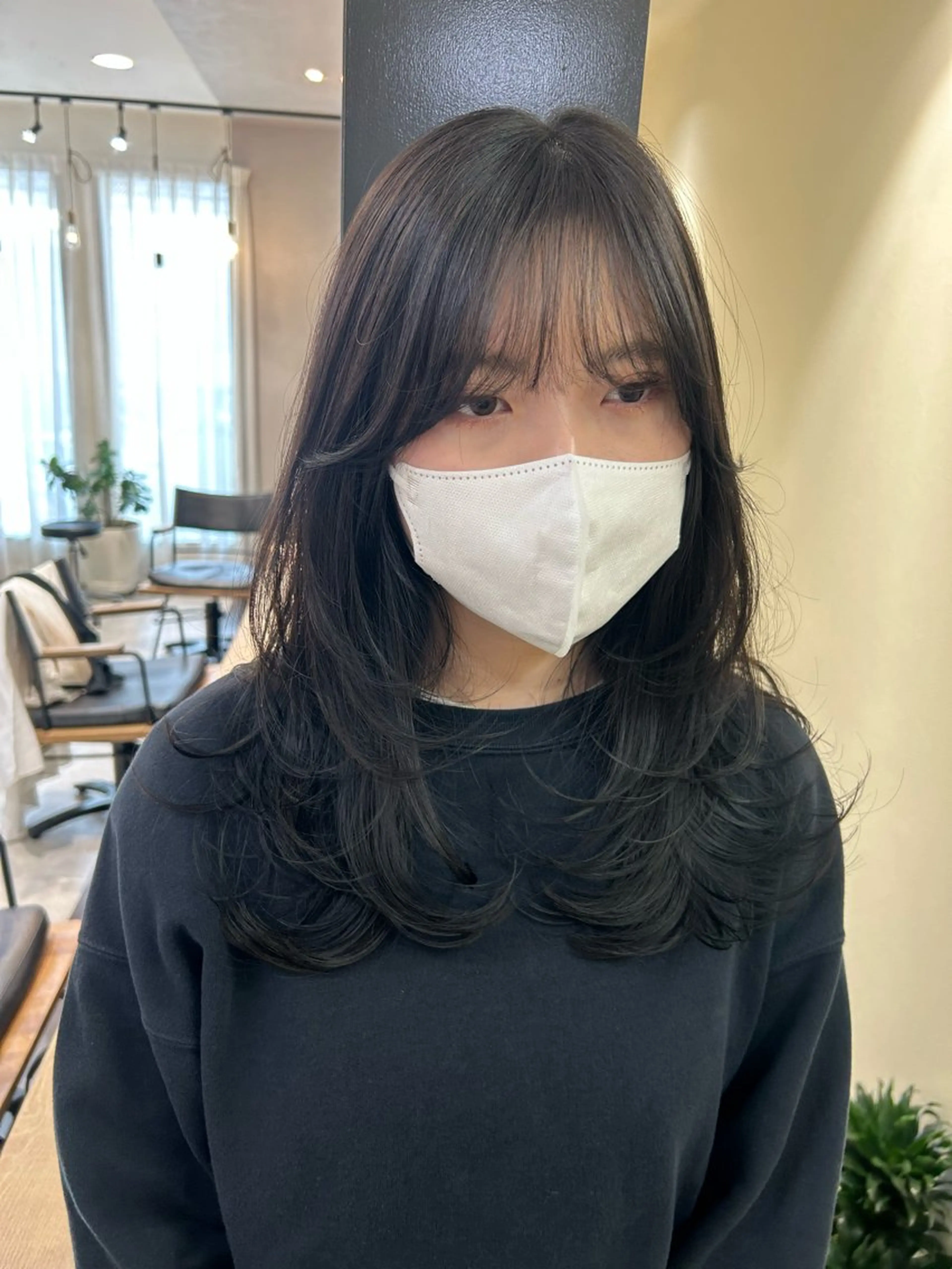 ロング カラー レイヤーカット カット ヘアカラー トリートメント hub hair レイヤー/透明感のヘアスタイル