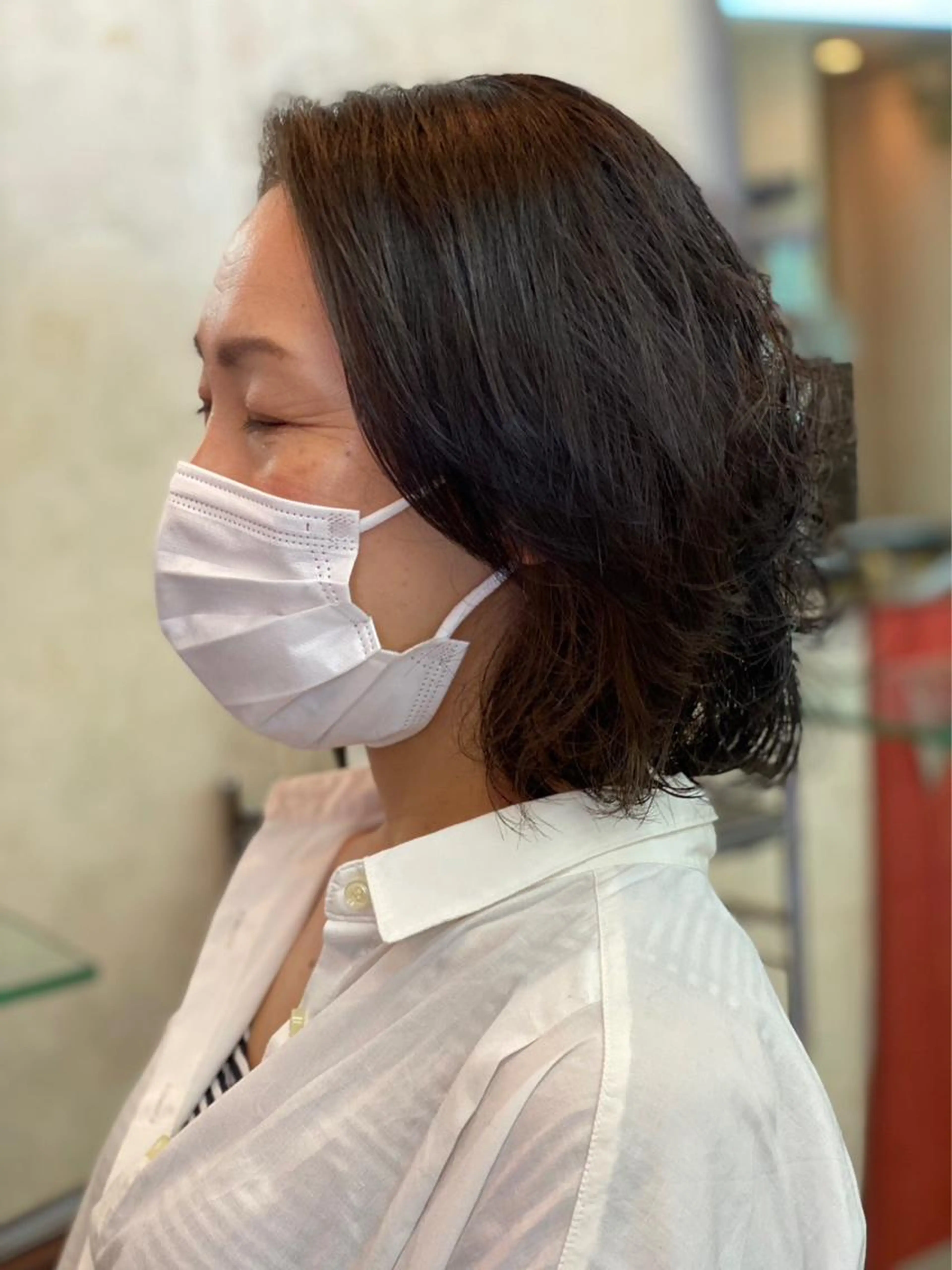 前髪縮毛（サイドと前髪のみ）＋カットの写真