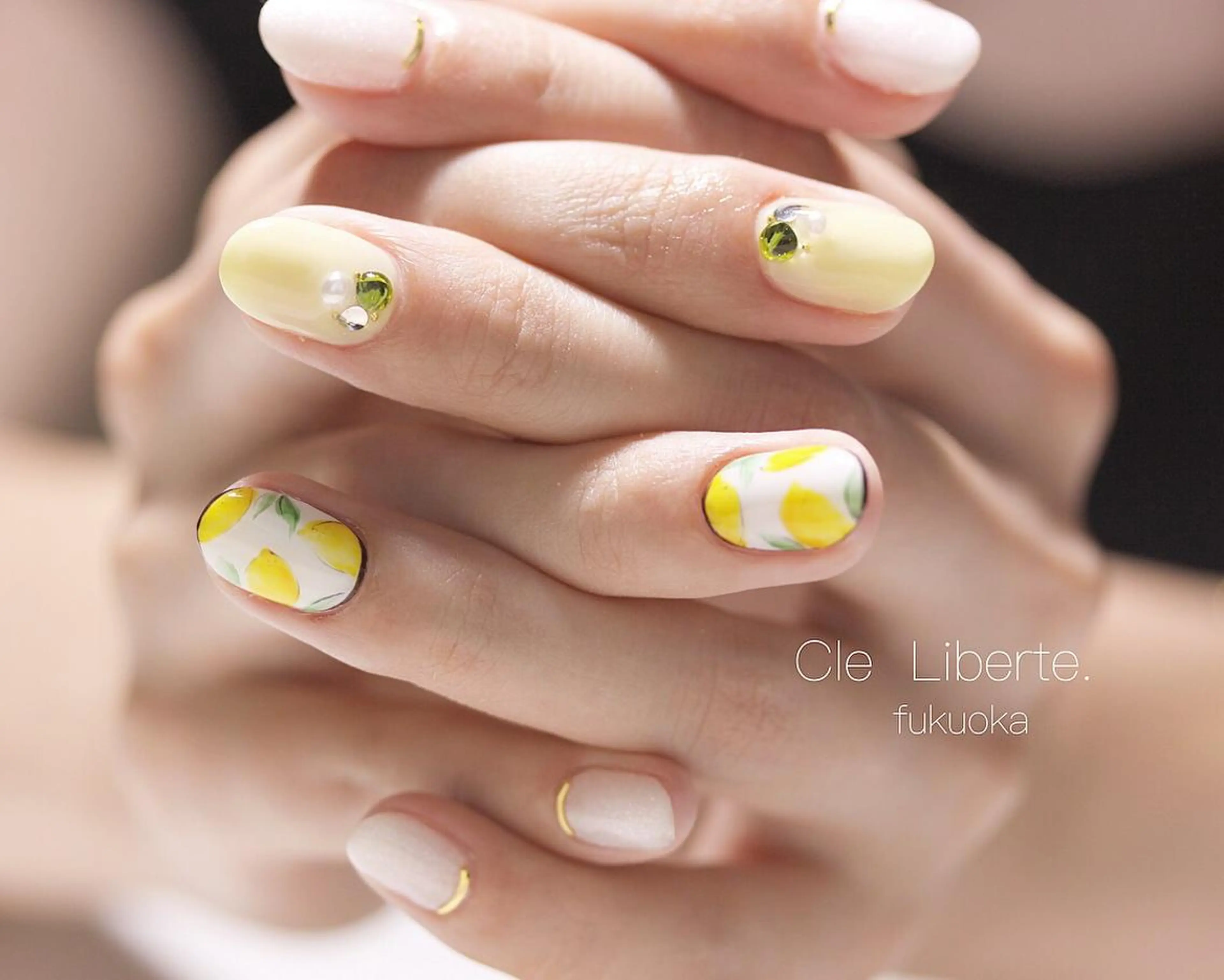 ネイル パステルネイル 黄色 Elio所属・Elio 国泰寺のネイルデザイン