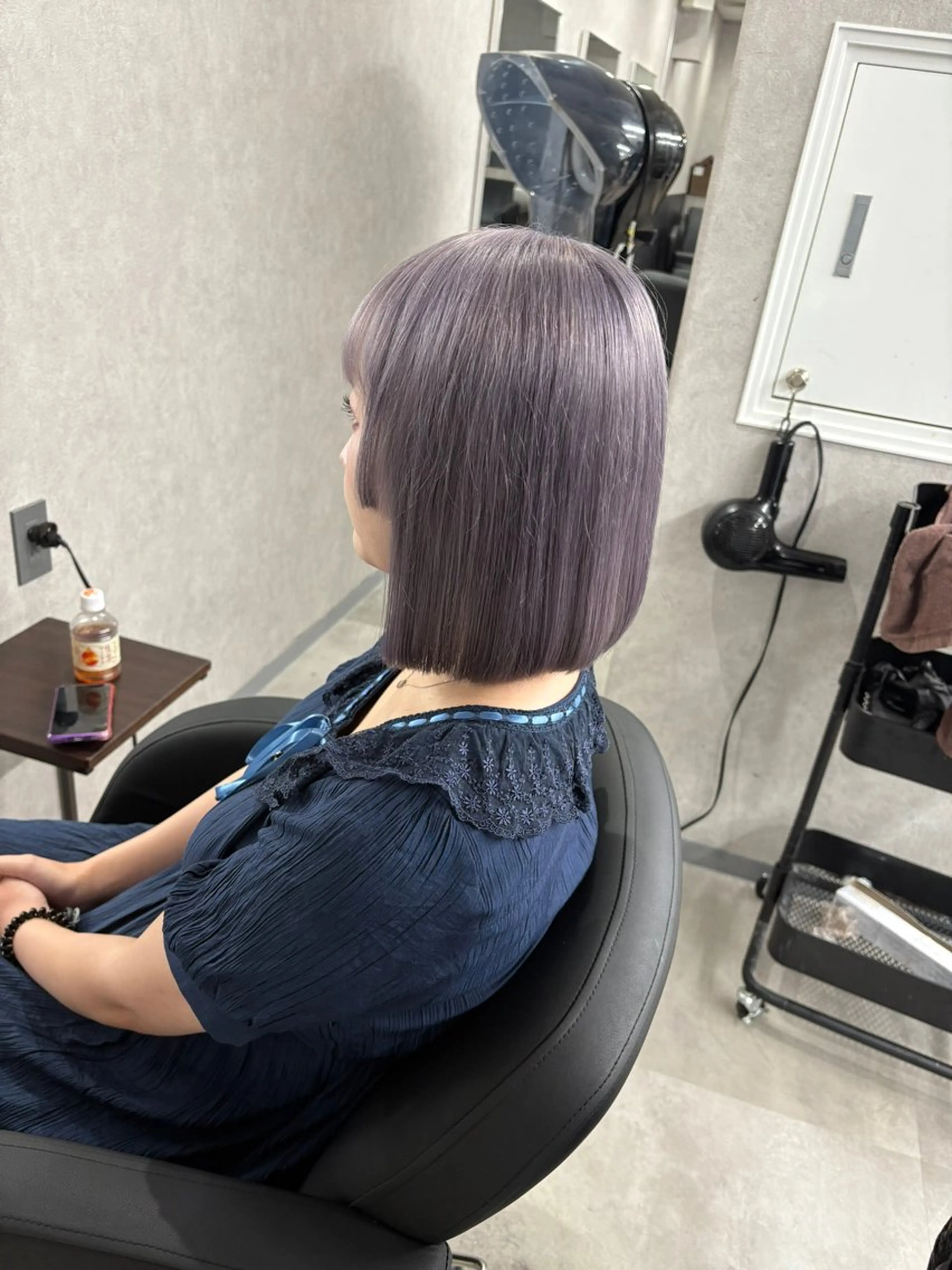 ミディアム カット ヘアカラー 韓国風レイヤー ハイトーンRYOTAのヘアスタイル