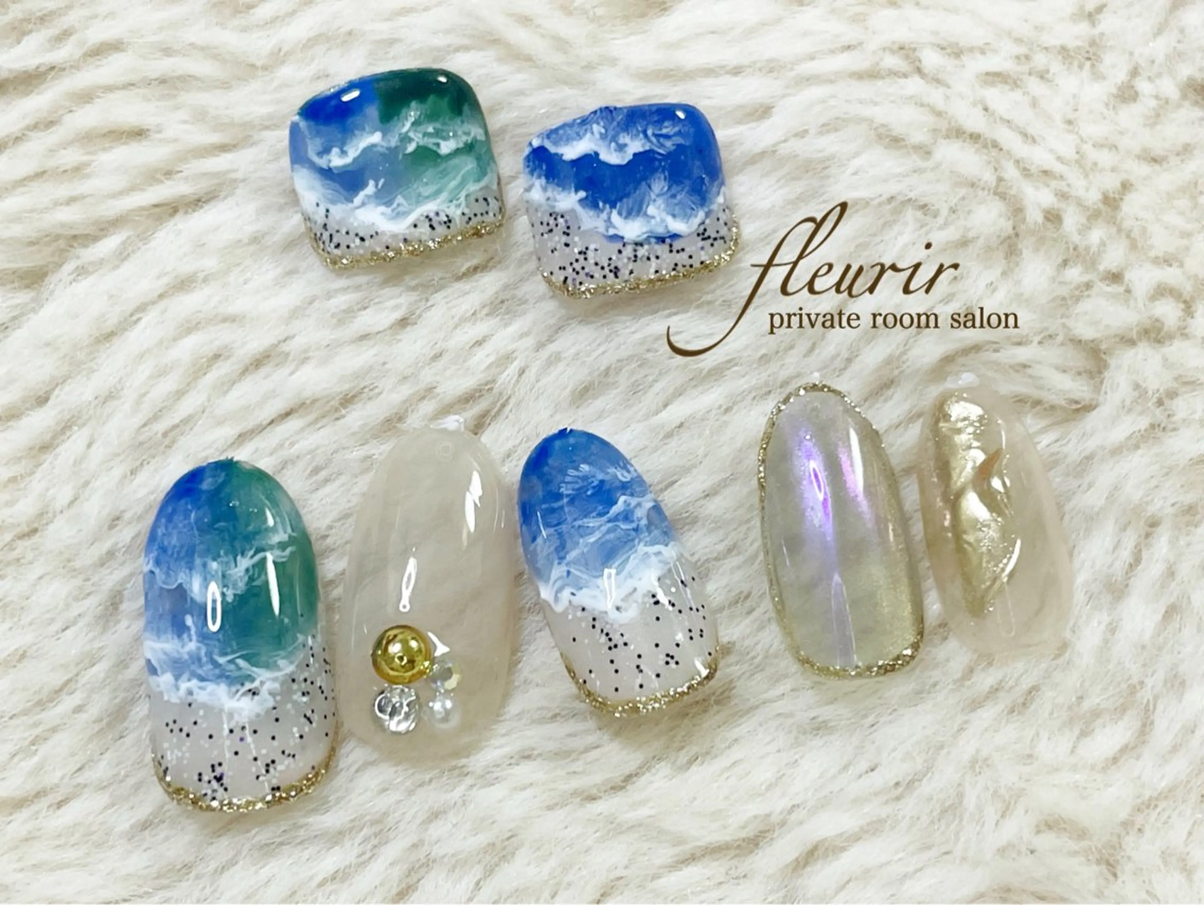 ネイル フットネイル フルリール 【プライベートサロンのネイルデザイン