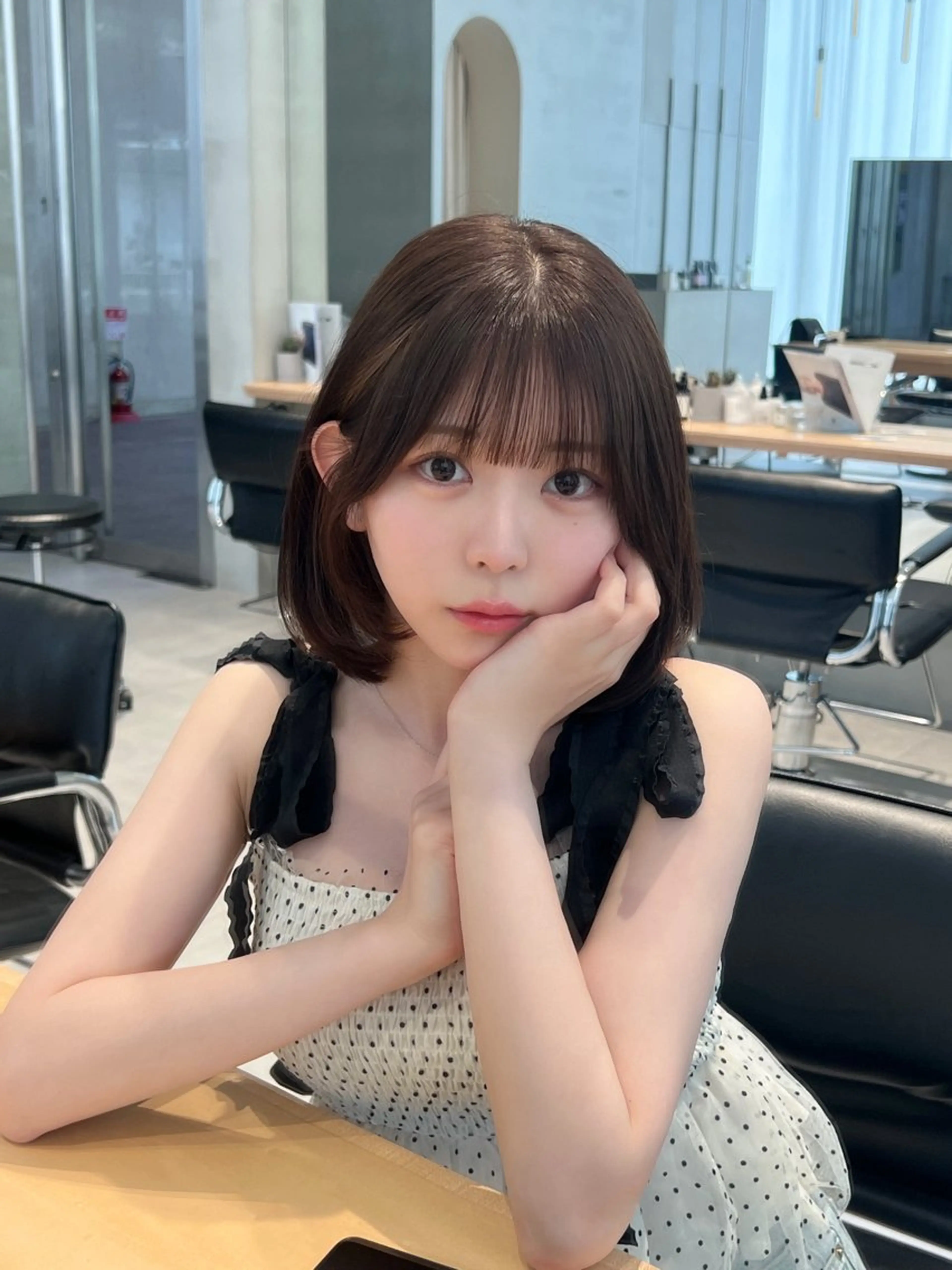 ミディアム カラー ヘアカラー トリートメント ヘアセット 🎀韓国レイヤー 🇰🇷mireiのヘアスタイル