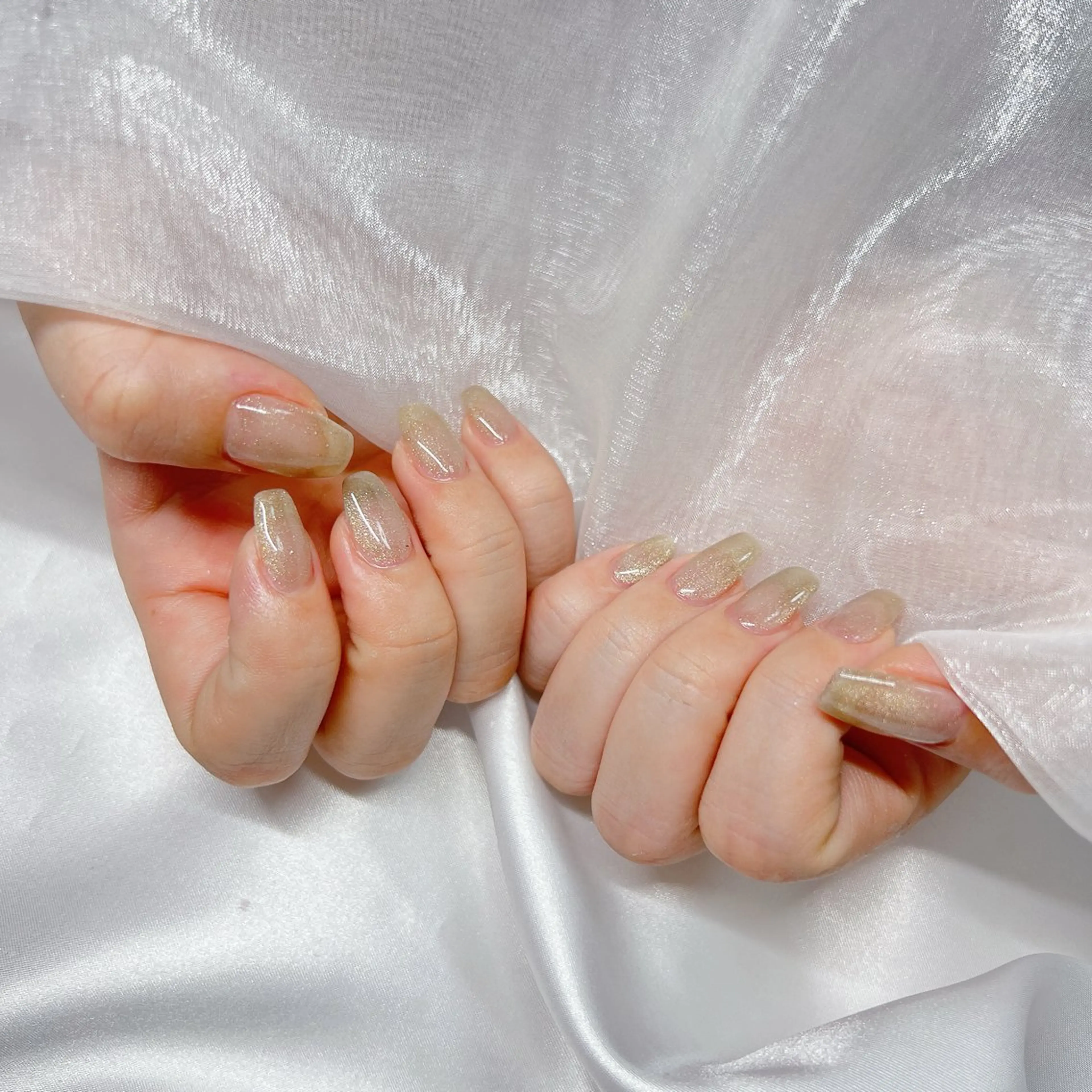 ネイル ジェルネイル 韓国ネイル ラメ(グリッター) マグネットネイル ミラーネイル ハンドネイル -nail salon-Reward所属・nail salon Rewardのネイルデザイン