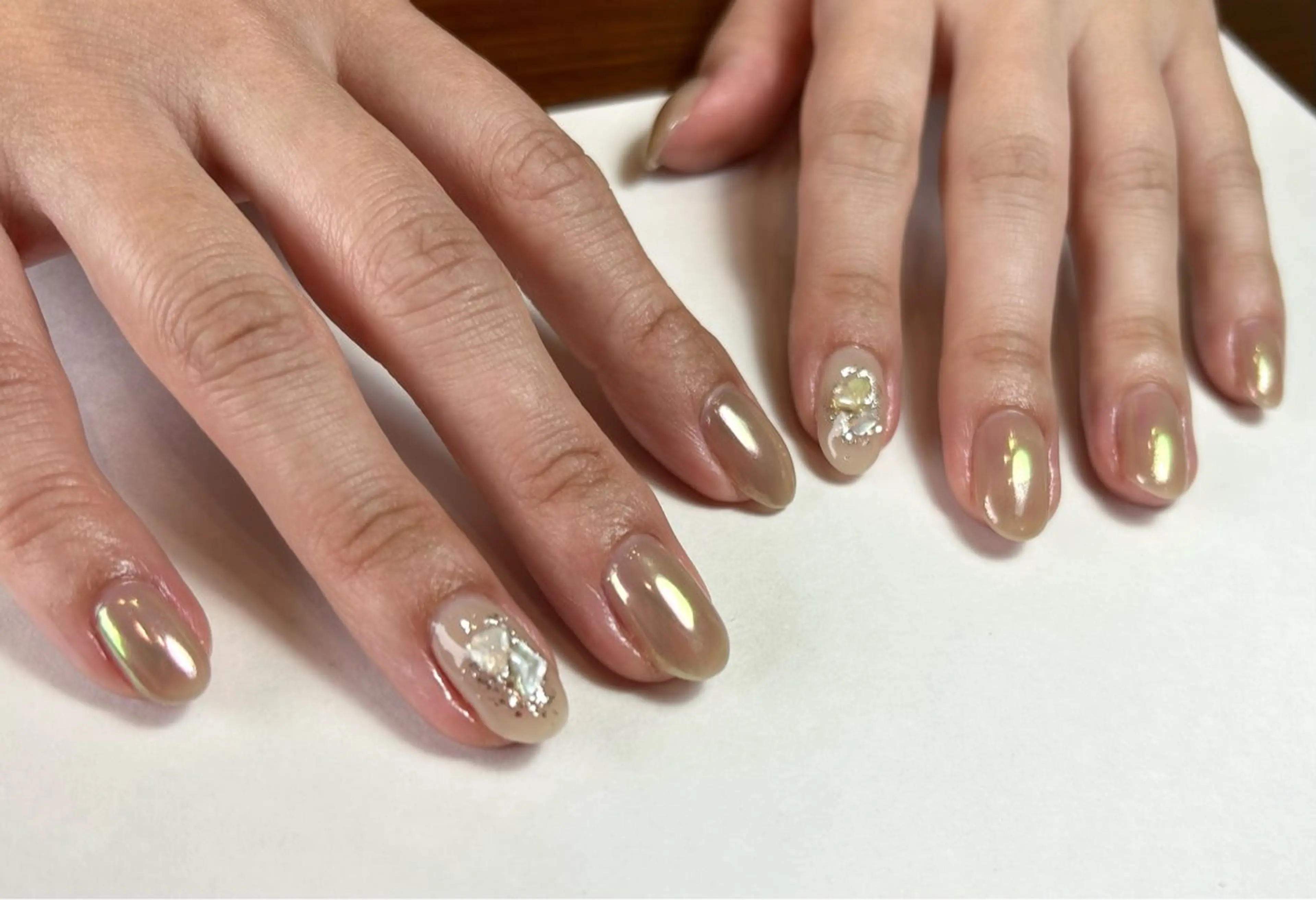 ネイル 氷ネイル・うるうるネイル 夏ネイル ハンドネイル le_rire _nailのネイルデザイン