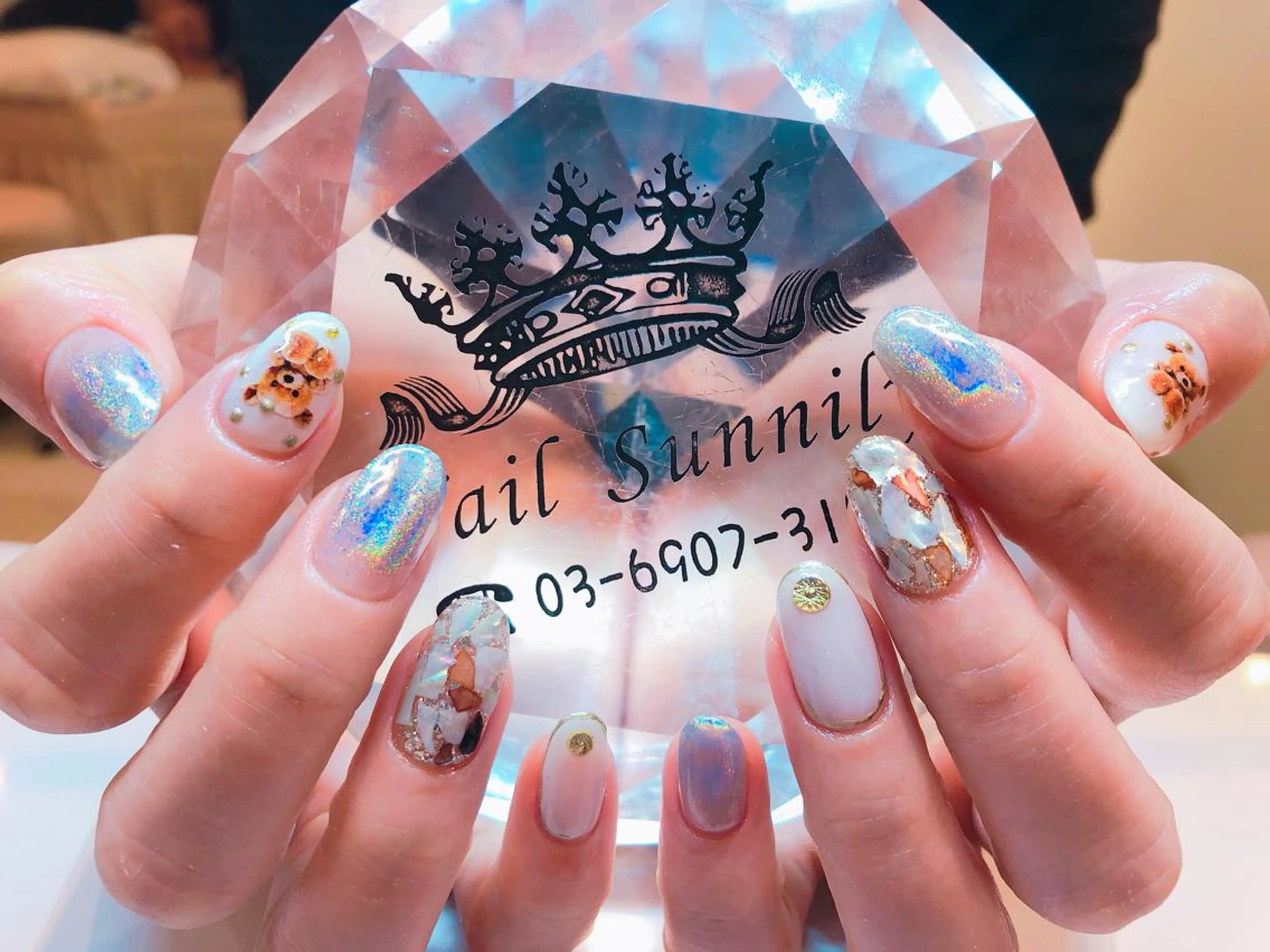 ネイル ミラーネイル 長さだし専門店 M2 rikaのネイルデザイン