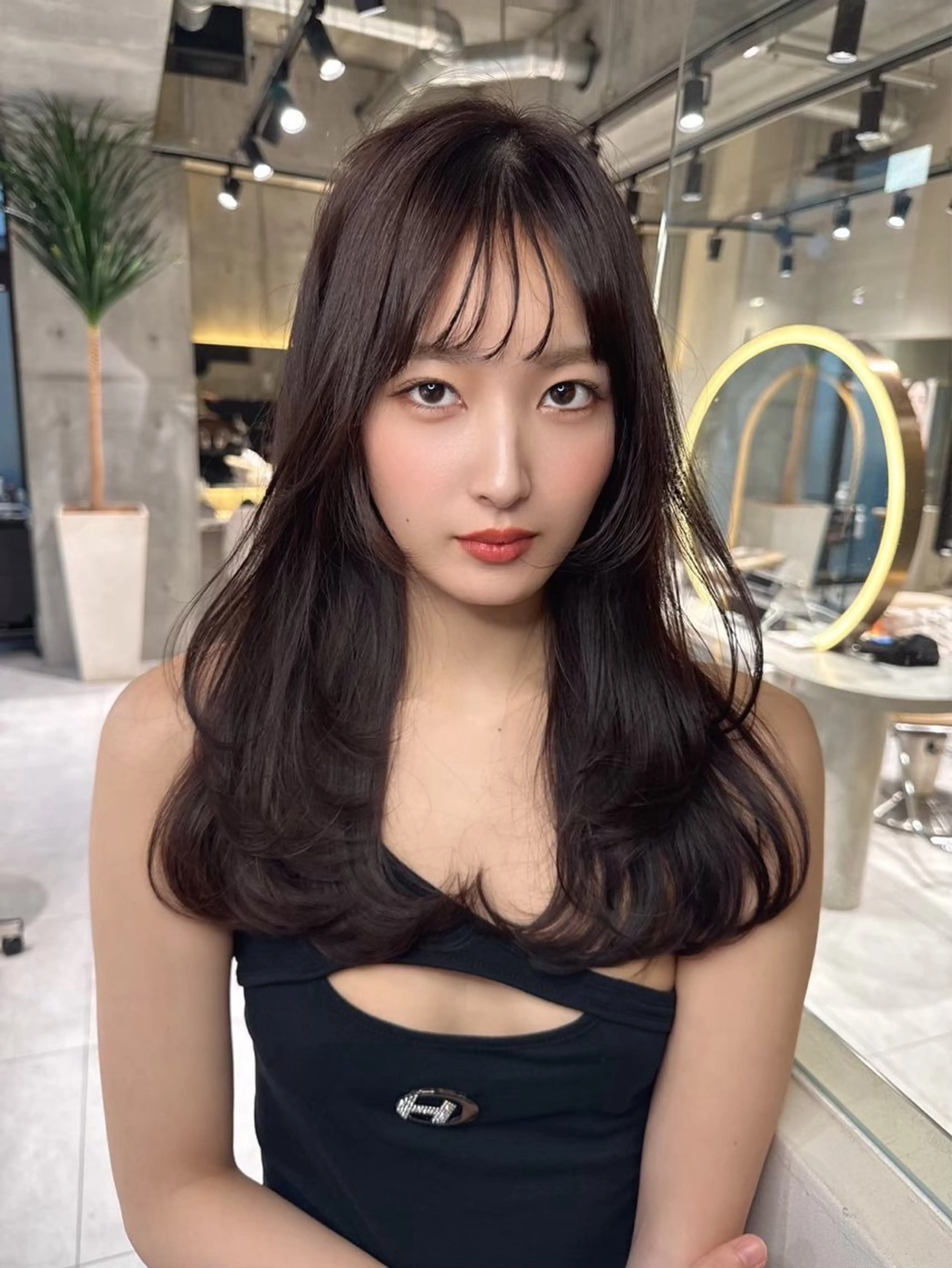 ロング ハッシュカット ハイレイヤー 韓国風ヘア レイヤーカット Yuta✂︎ 韓国レイヤー🪽のヘアスタイル