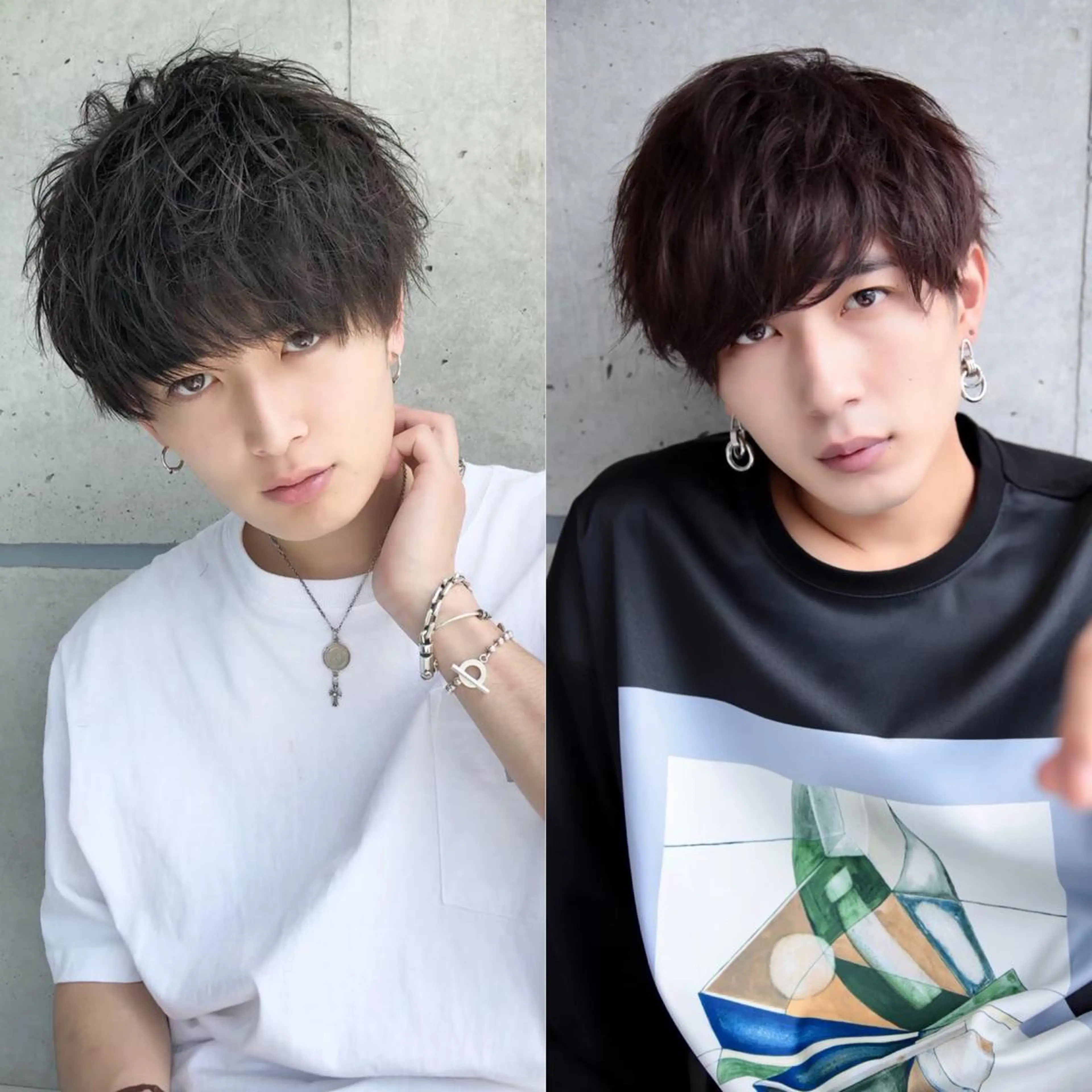 ショート カラー メンズ 透明感♡グレージュ ♡ミルクティー♡のヘアスタイル