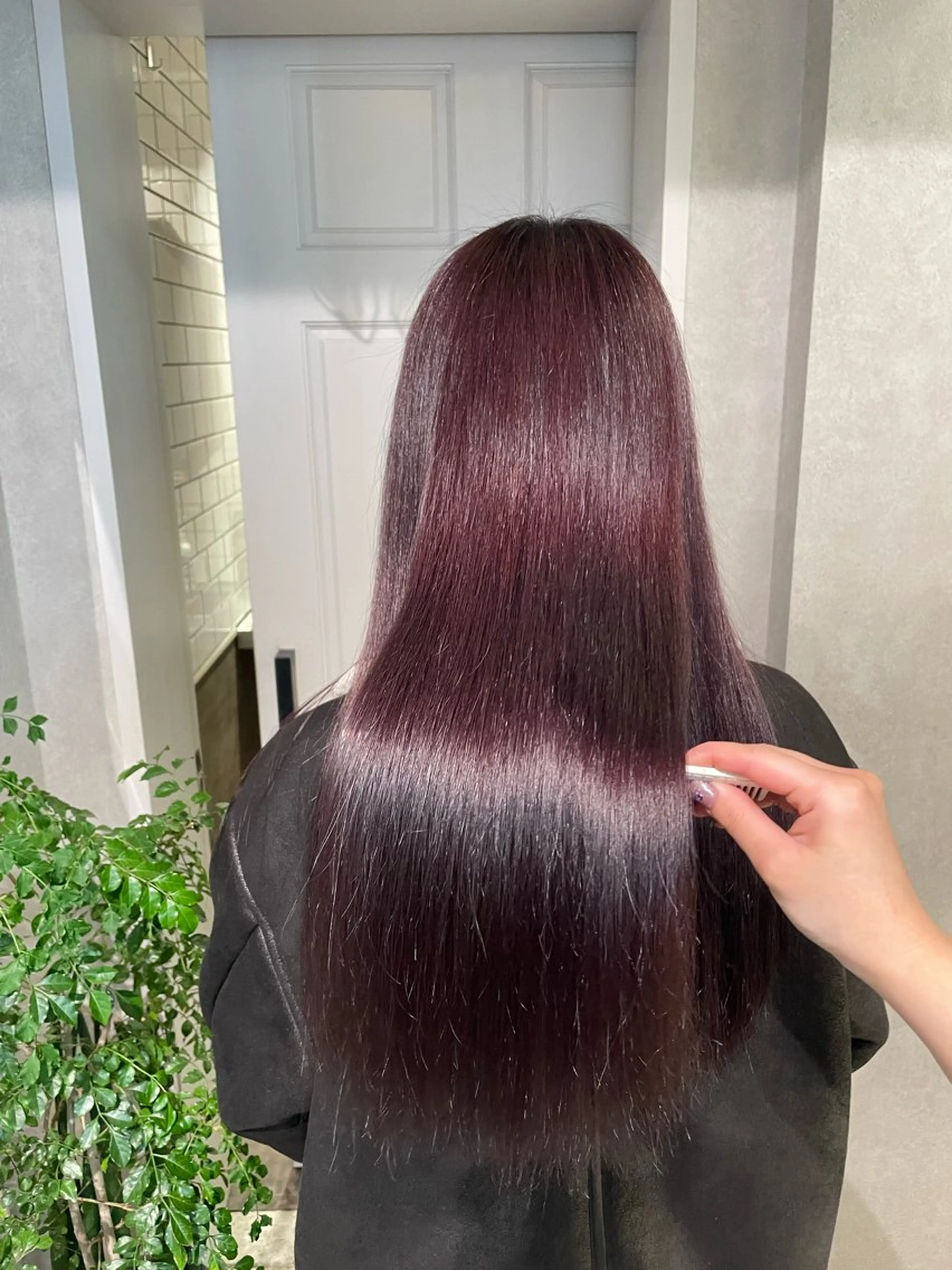 ロング カラー ラベンダーカラー ピンクカラー ピンクラベンダー ヘアカラー トリートメント ナチュラル透明感🌱 小山美樹子のヘアスタイル